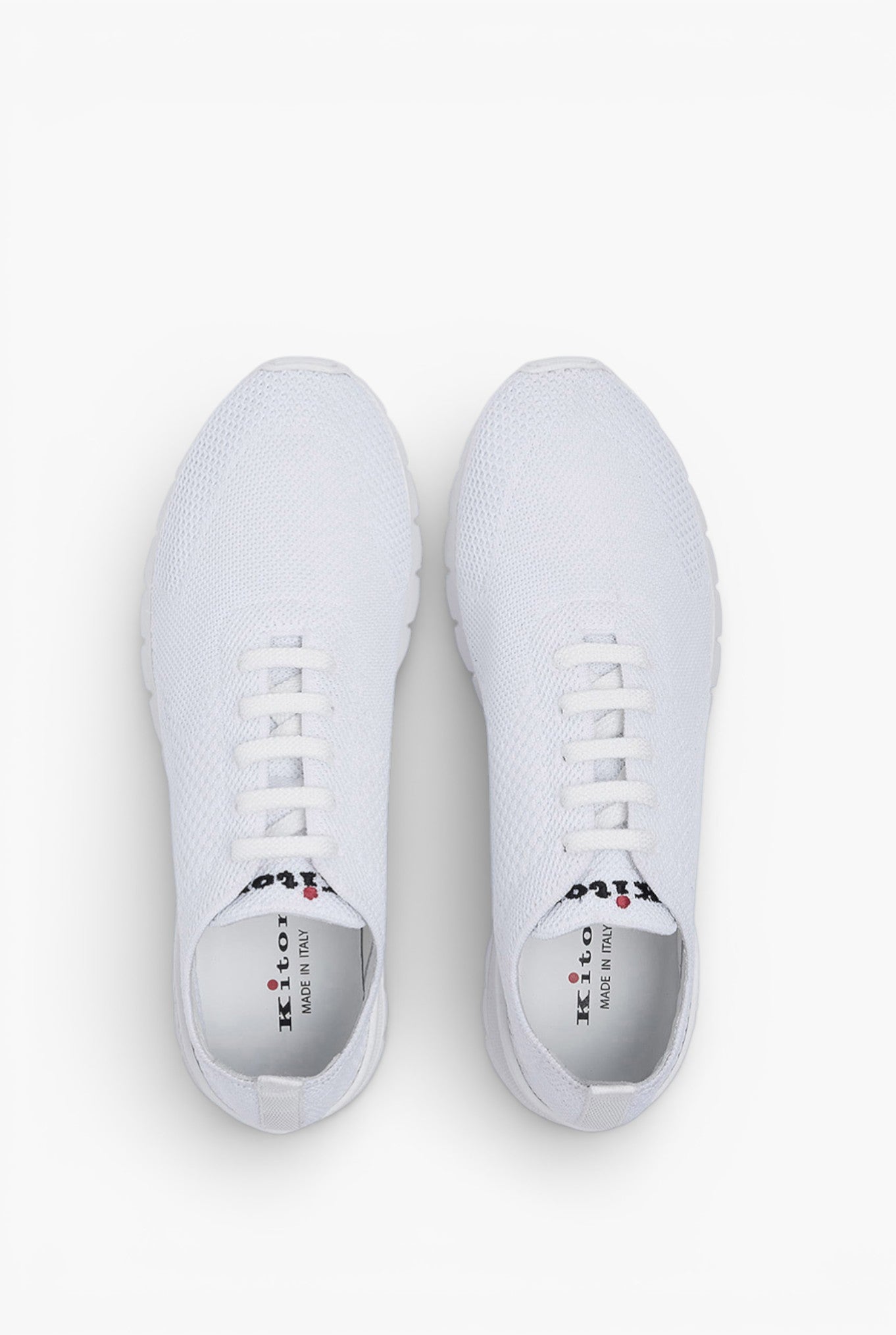 KITON Sneaker "Fit" in Maglia Bianco