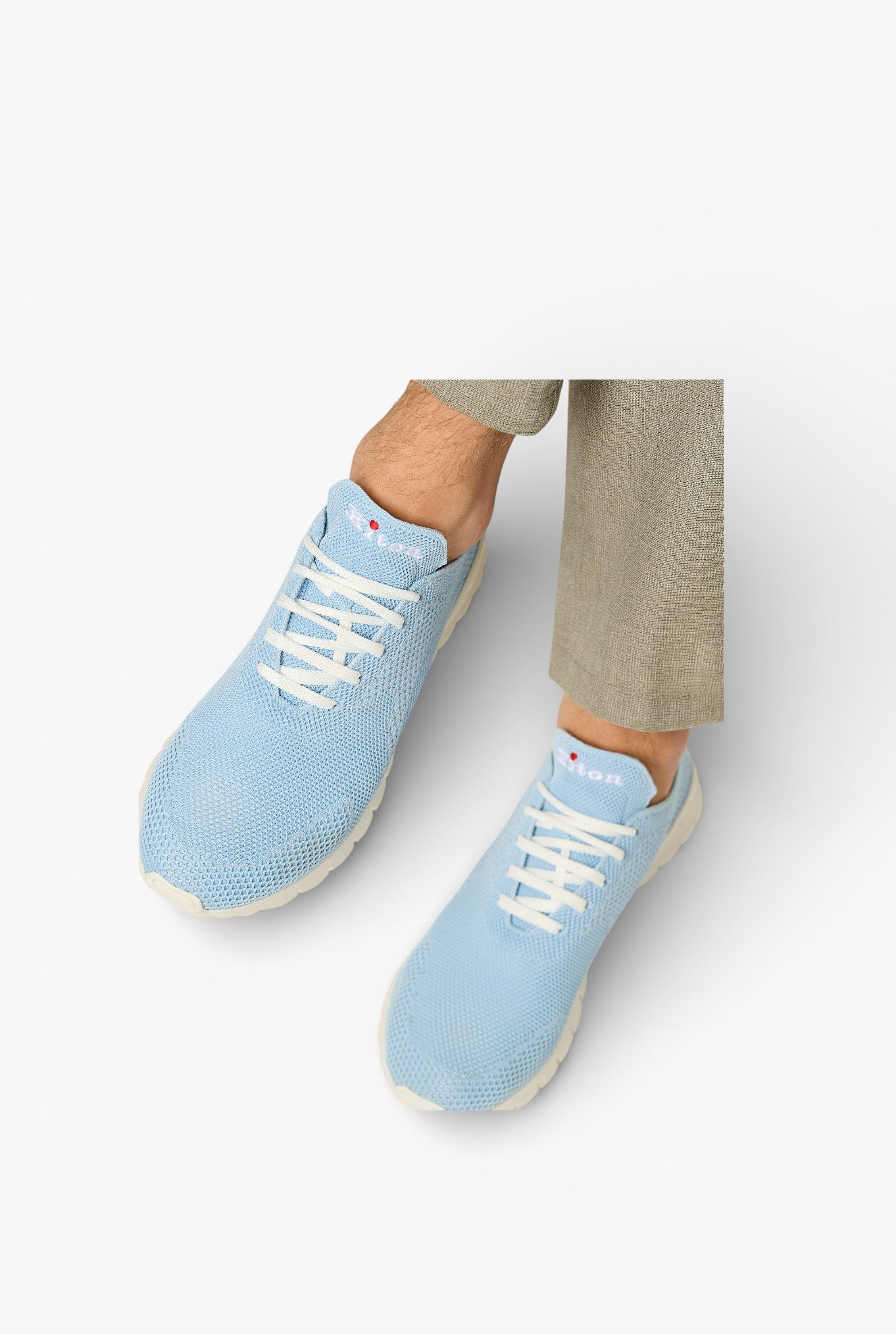 KITON Sneaker "Fit" in Maglia Celeste Kiton