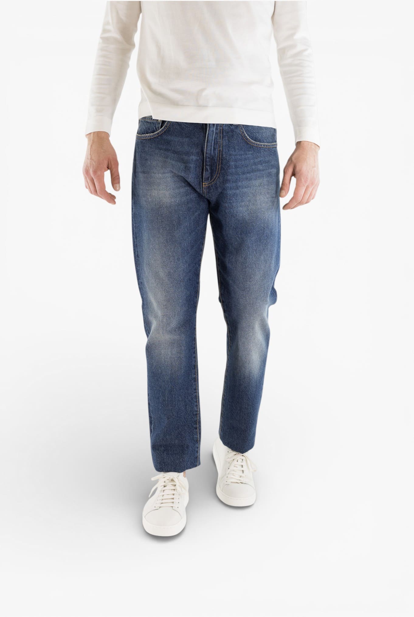 LUCIANO BARBERA Jeans Denim Scuro Regular Fit