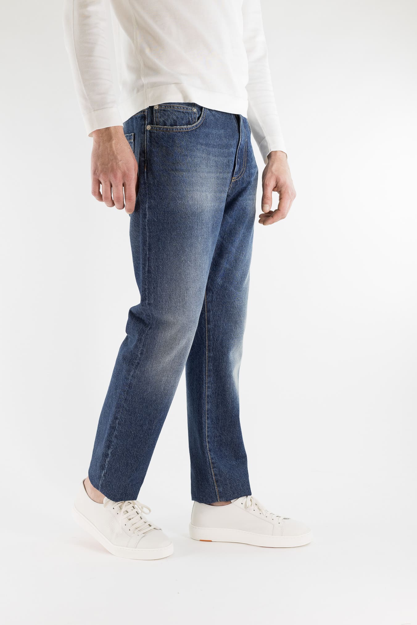 LUCIANO BARBERA Jeans Denim Scuro Regular Fit