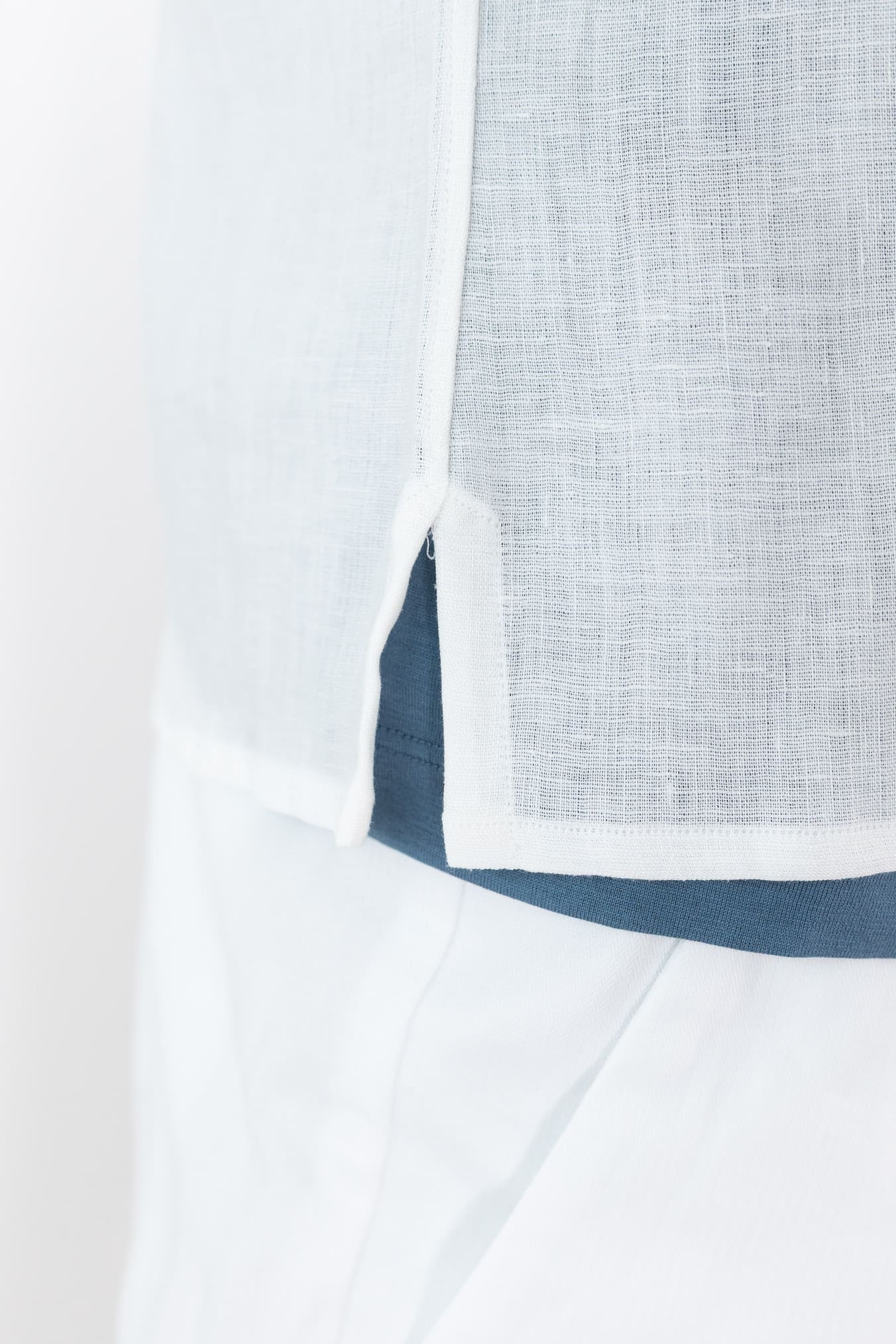 LUCIANO BARBERA Overshirt Lino Bianco