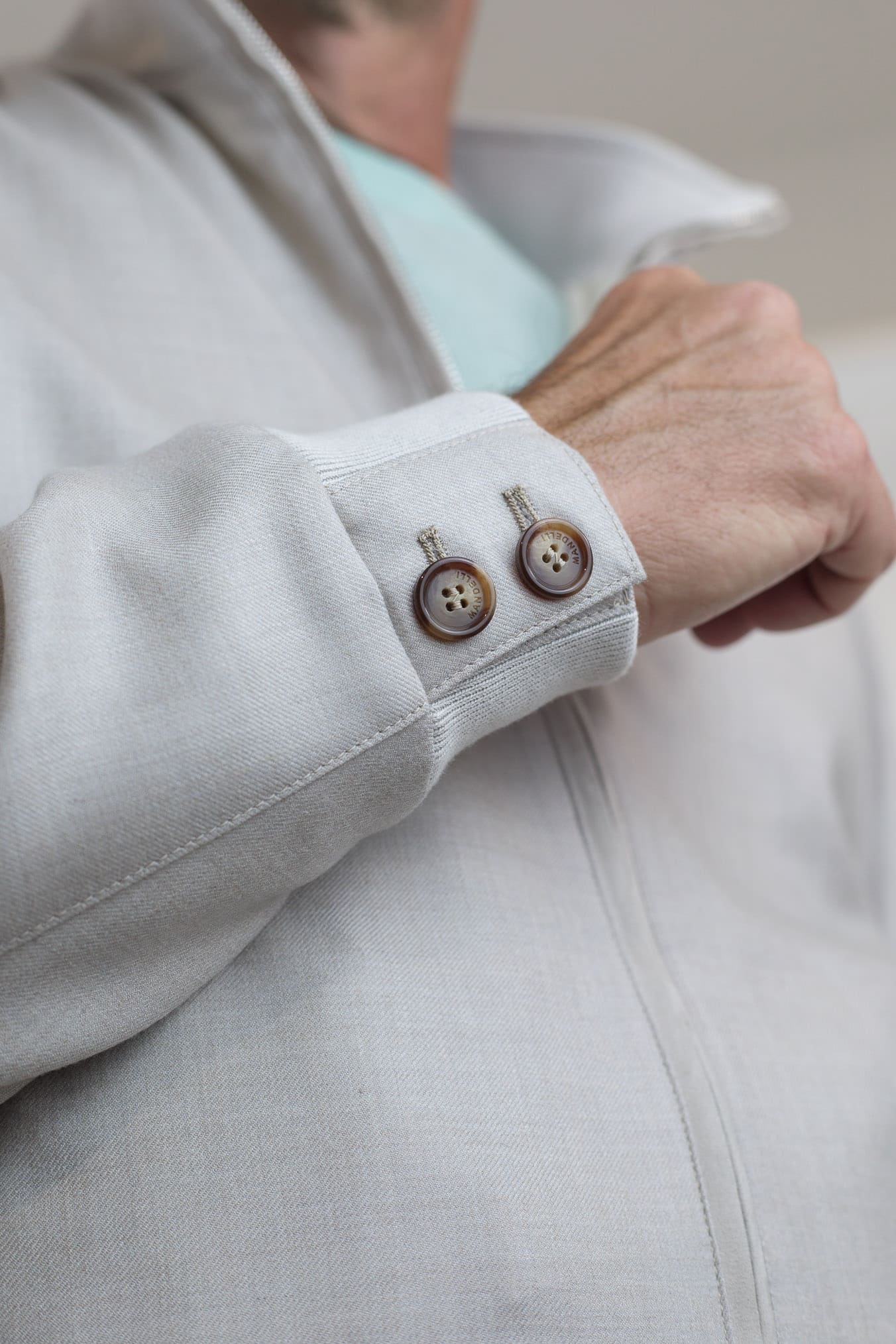 MANDELLI Giubbino Cashmere Superlight Beige Chiaro