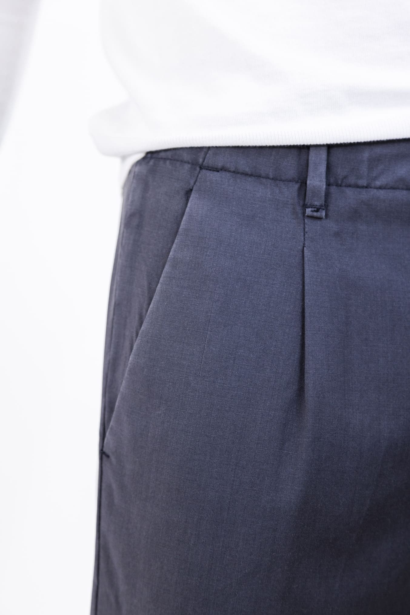 MYTHS Pantaloni Fresco Lana con Pinces Nero