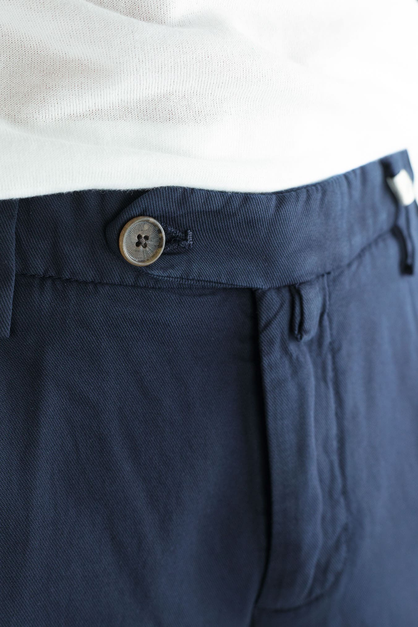 MYTHS Pantaloni Ice Cotton Pinces Blu Navy