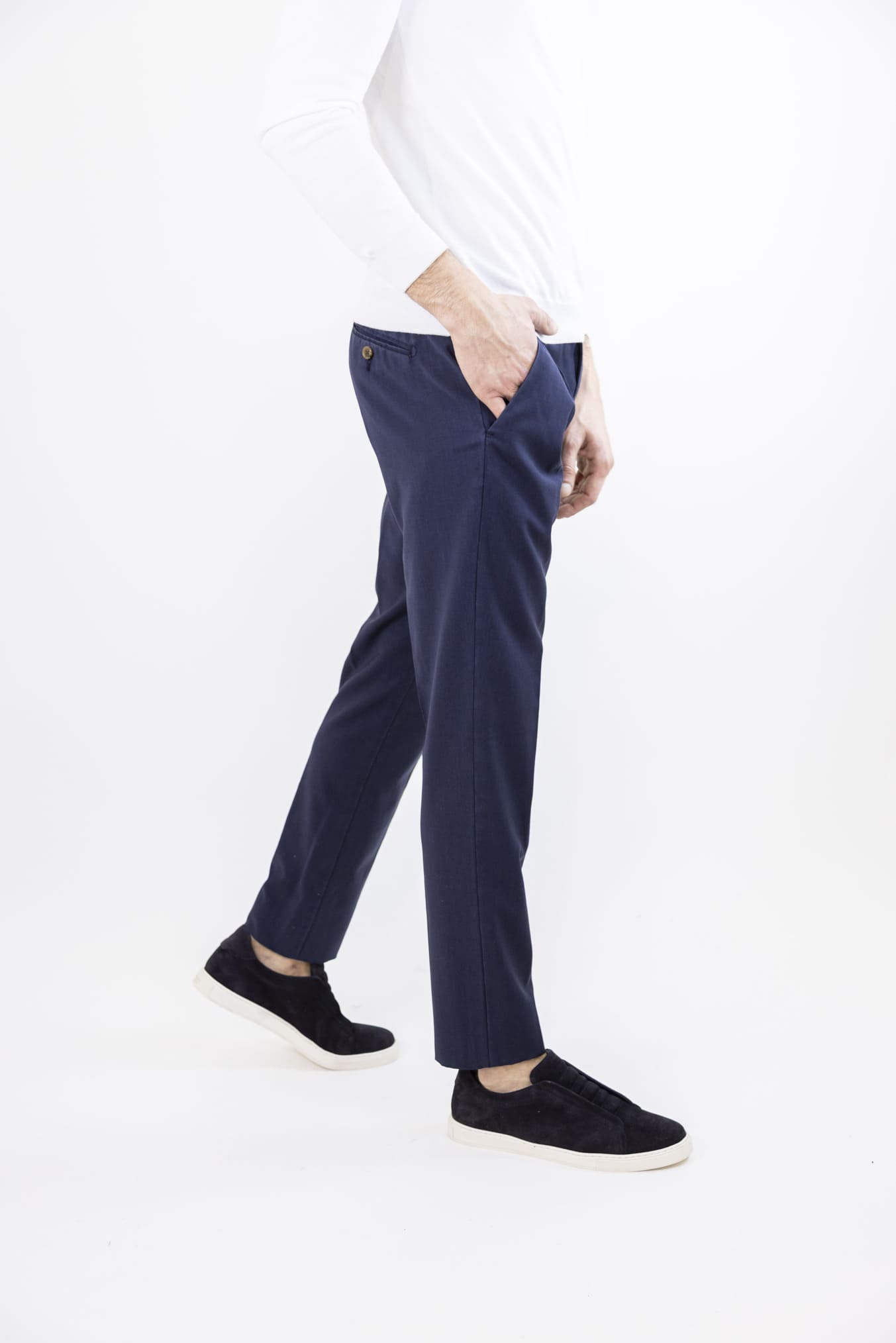 MYTHS Pantaloni Vintage Wool Blu Navy
