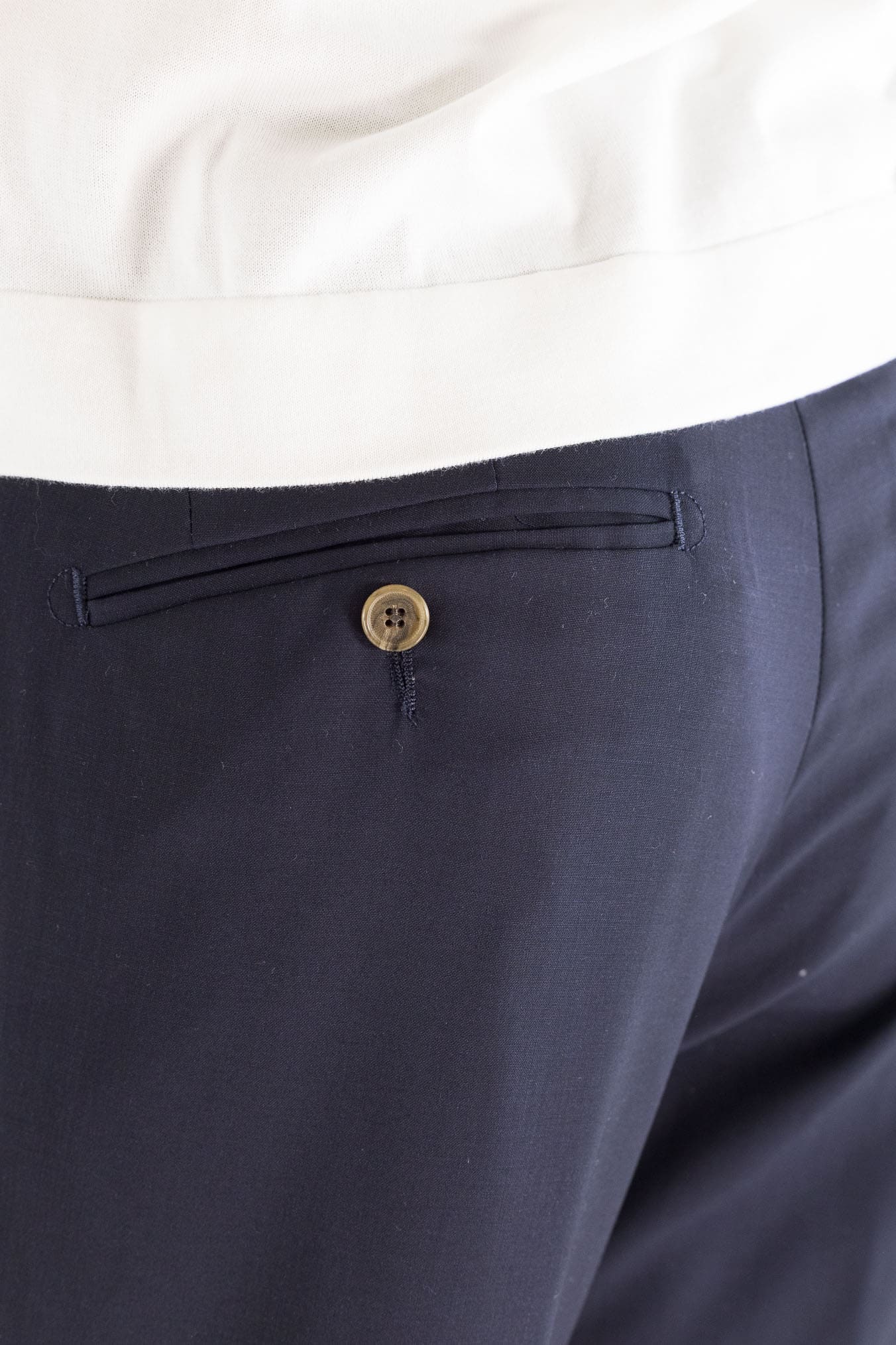 MYTHS Pantaloni Fresco Lana Pinces Blu Scuro