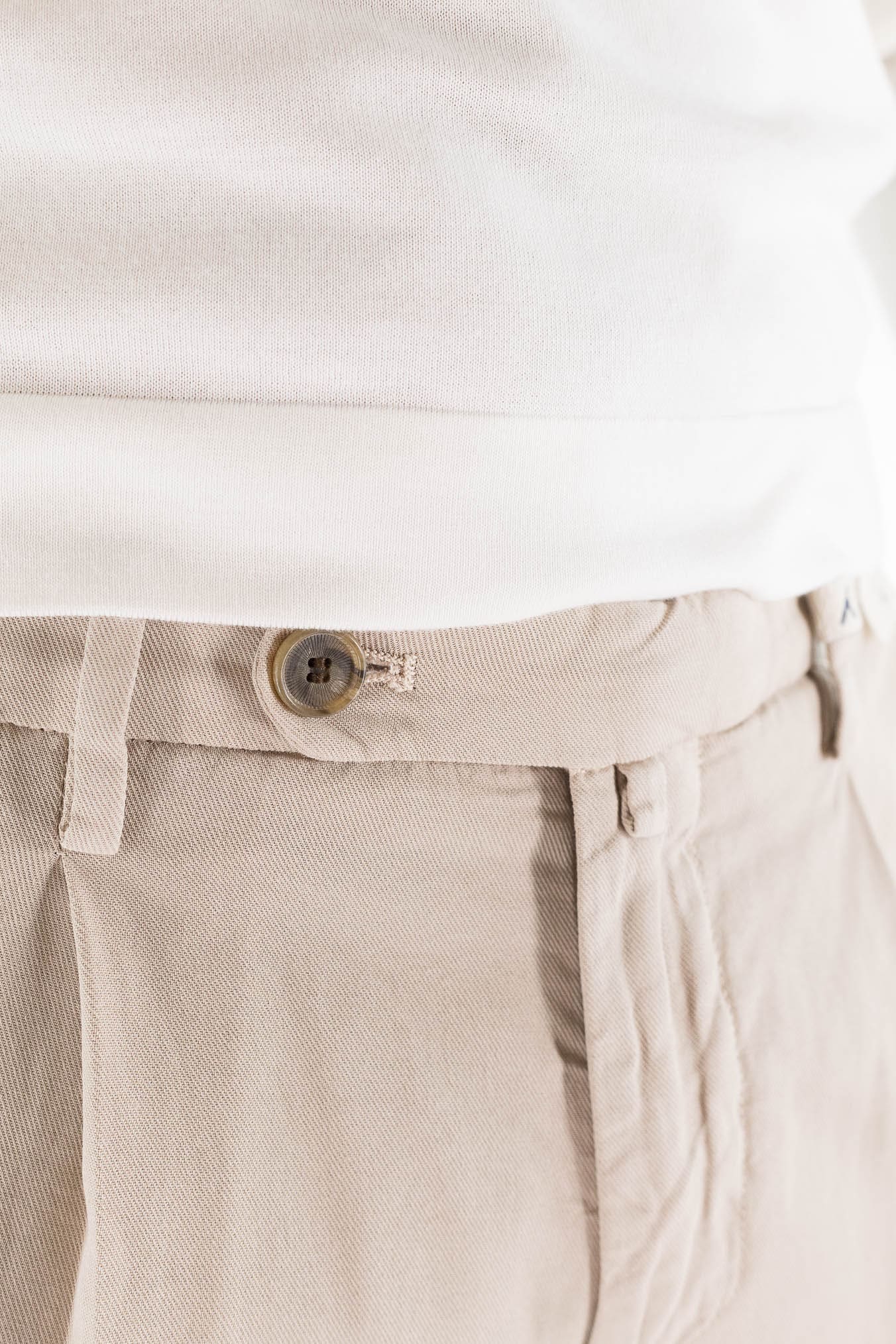 MYTHS Pantaloni Ice Cotton Pinces Beige