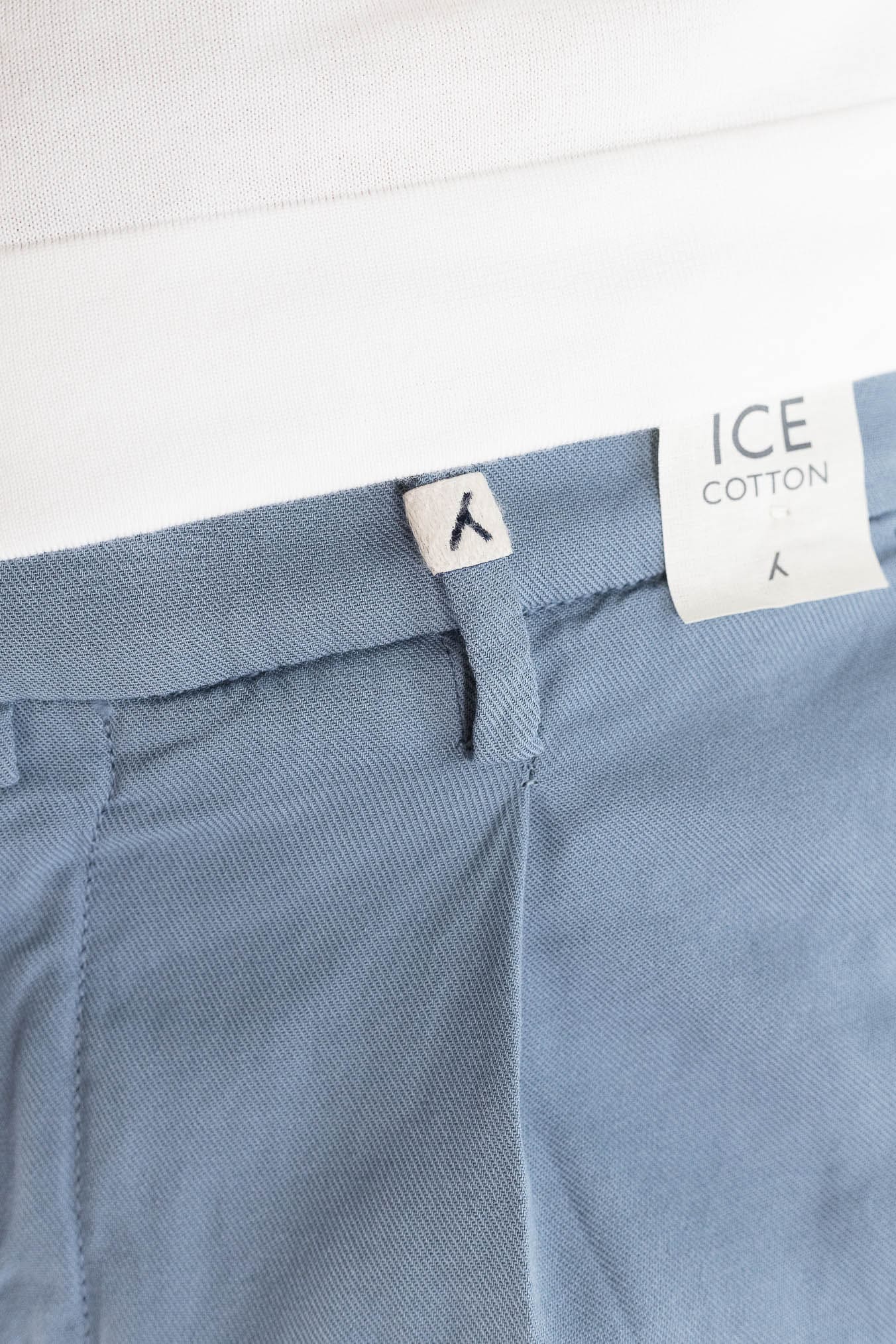 MYTHS Pantaloni Ice Cotton Pinces Avio