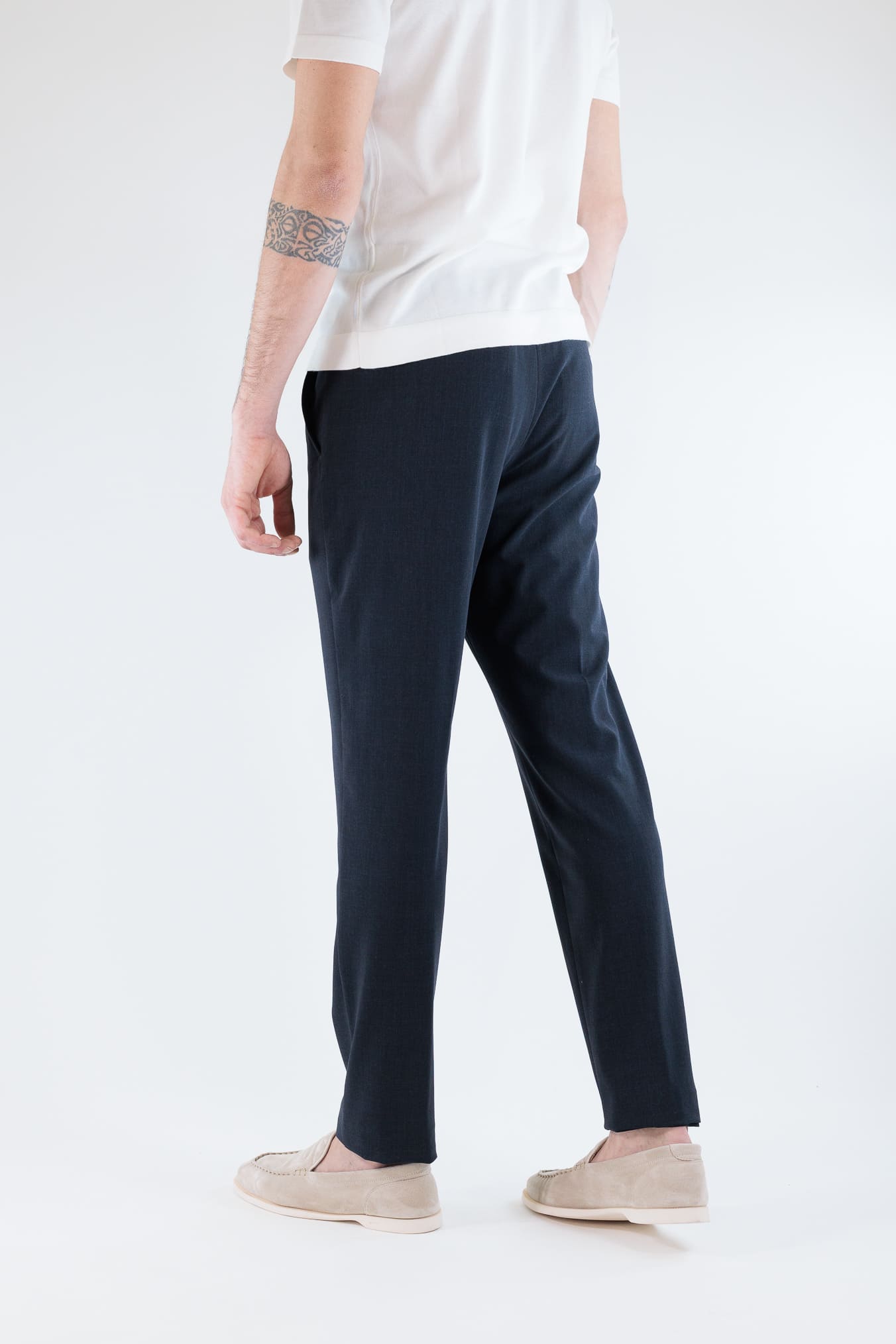 PESCAROLO Pantaloni "Caracciolo" Lana Super 160's Blu