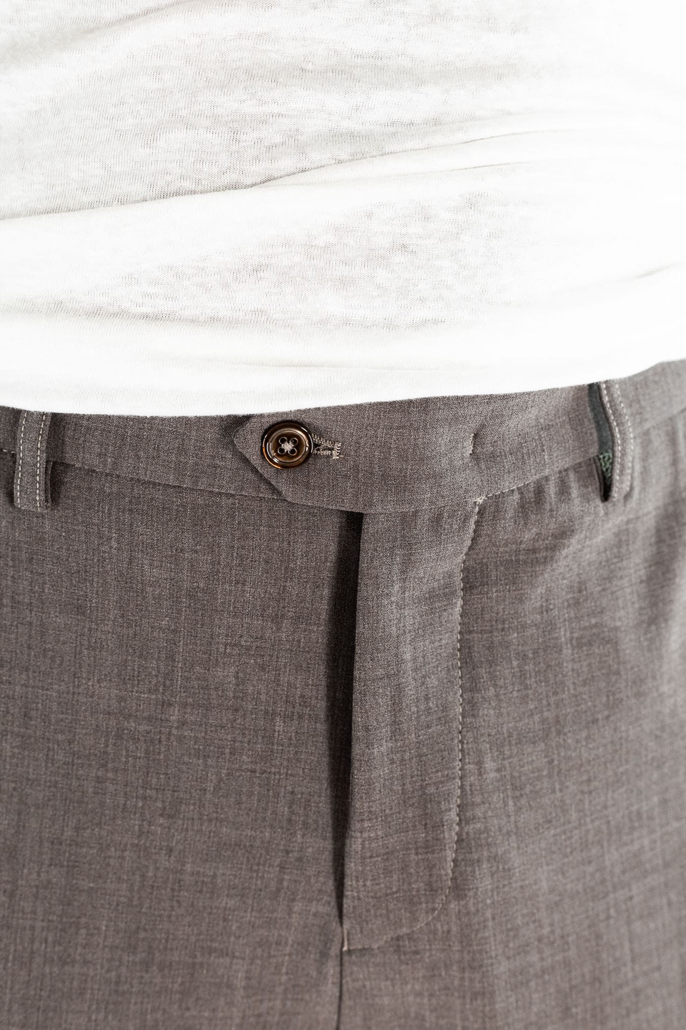 PESCAROLO Pantaloni "Evo" Lana Crepe Tortora