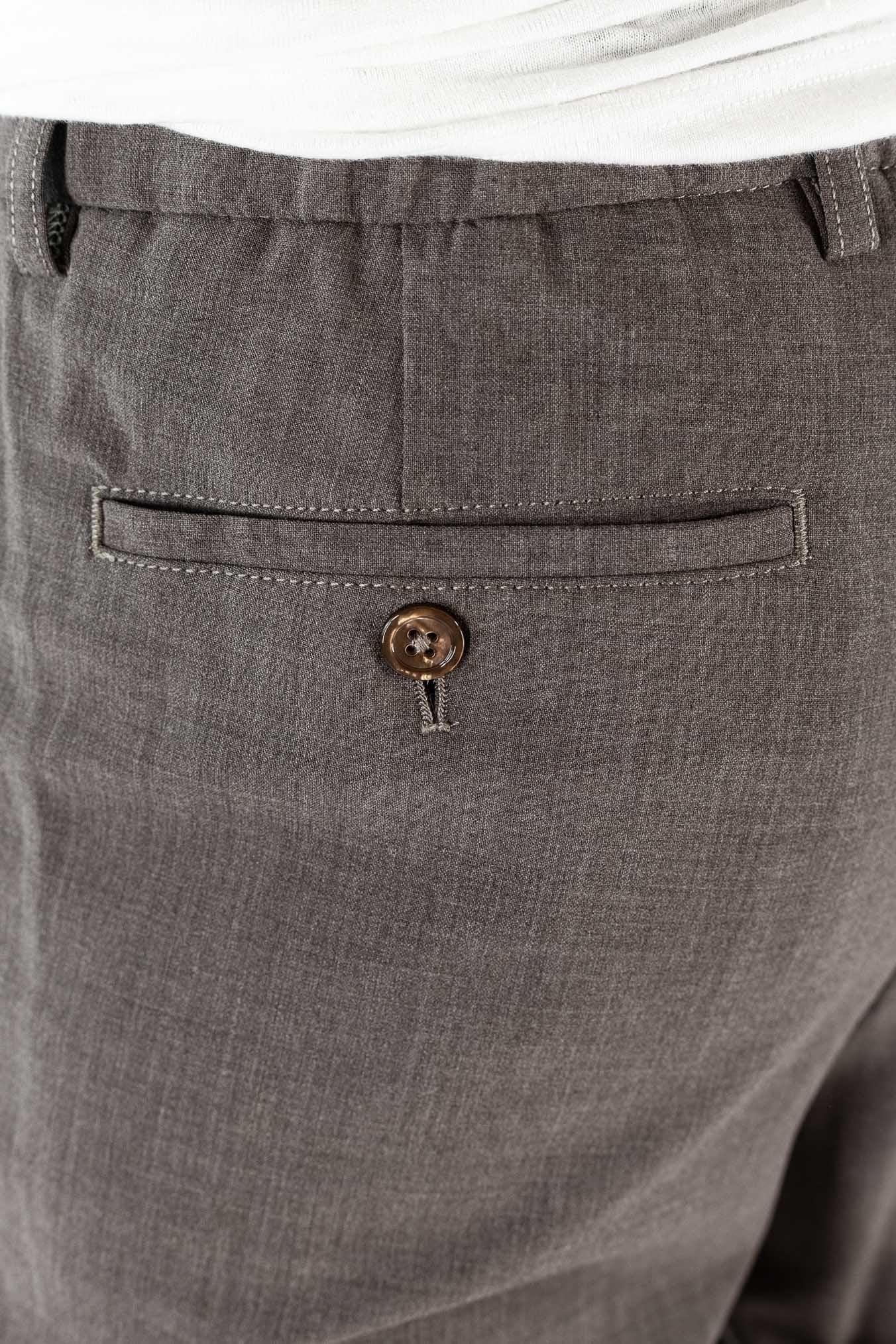 PESCAROLO Pantaloni "Evo" Lana Crepe Tortora