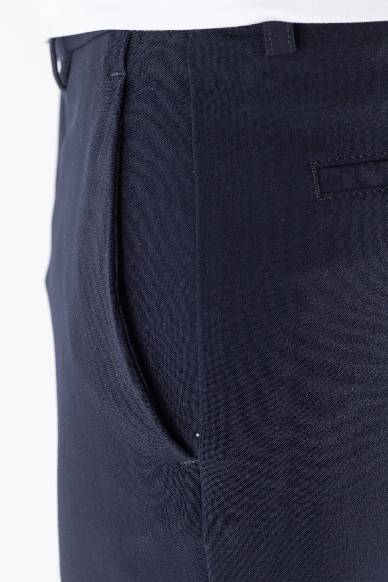 PESCAROLO Pantaloni "Evo" Lana Crepe Blu