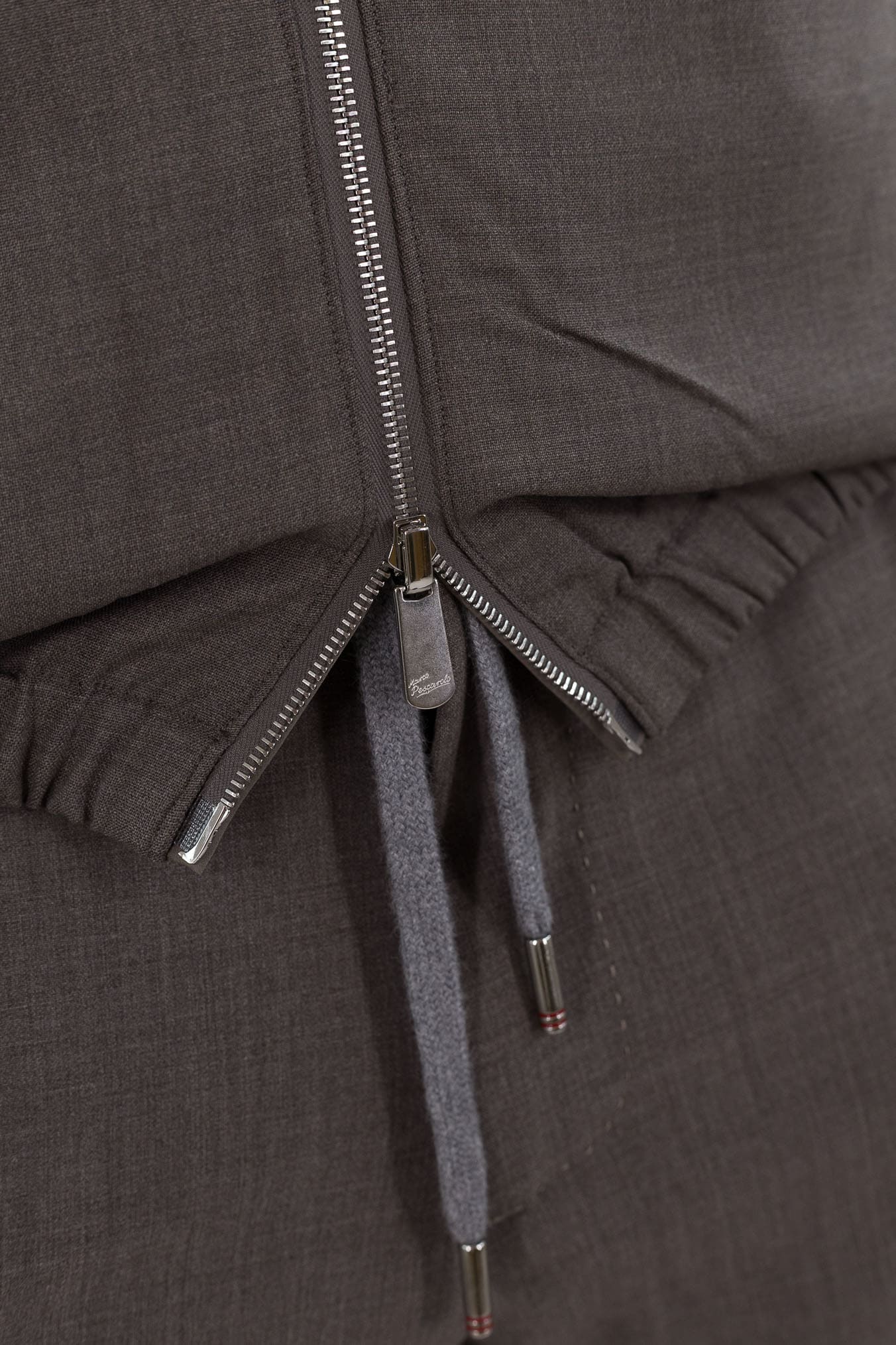 PESCAROLO Giubbino Reversibile Lana Crêpe/Tecnico Tortora