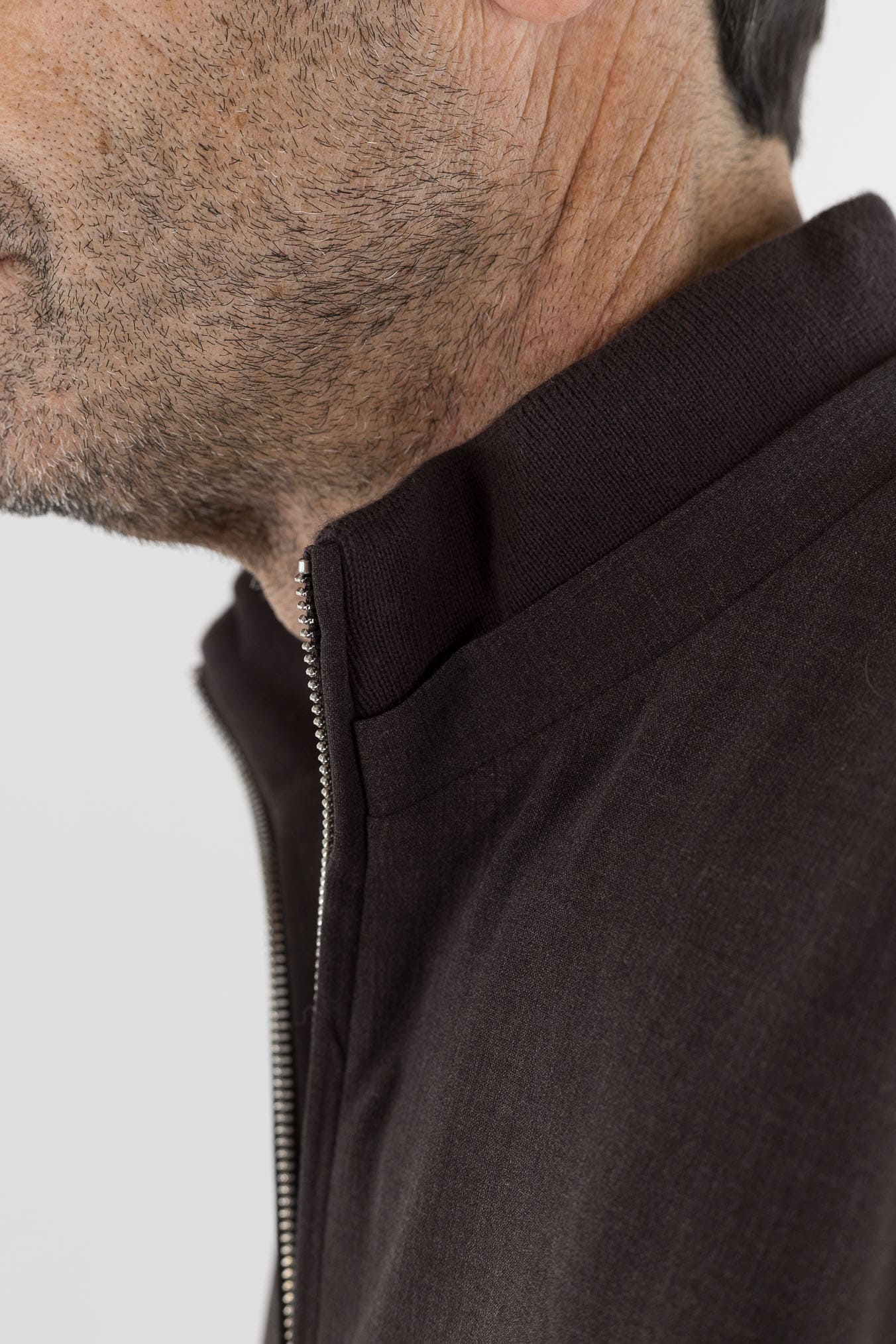 PESCAROLO Giubbino Jersey Lana Testa Moro