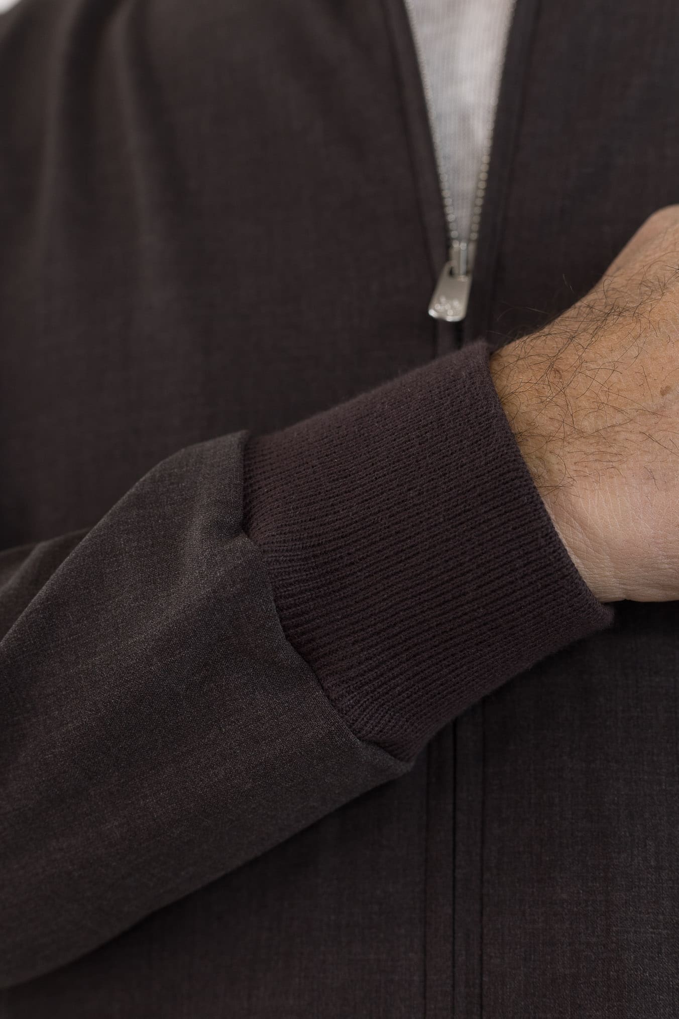 PESCAROLO Giubbino Jersey Lana Testa Moro