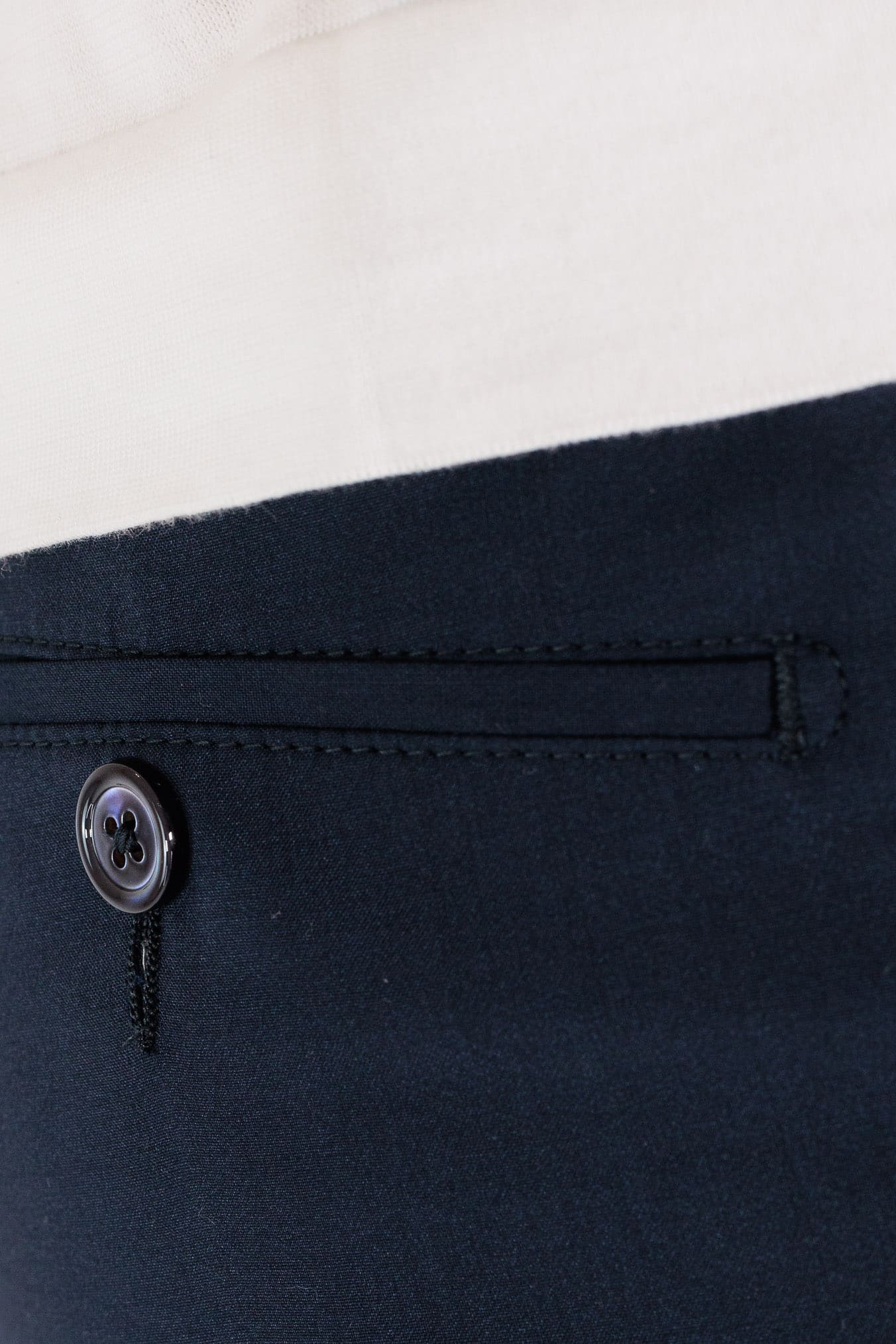 PESCAROLO Pantaloni "Manu" Lana Seta Blu