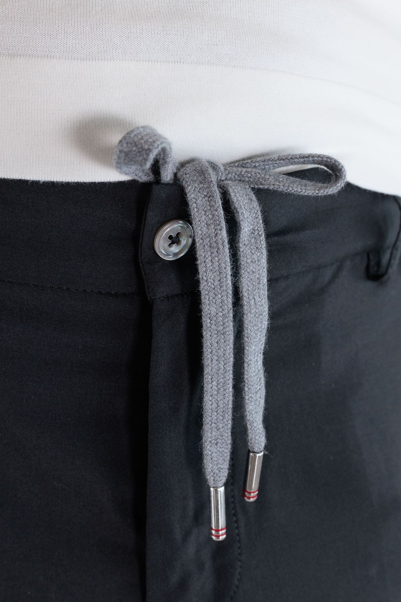 PESCAROLO Pantaloni "Manu" Lana Seta Nero