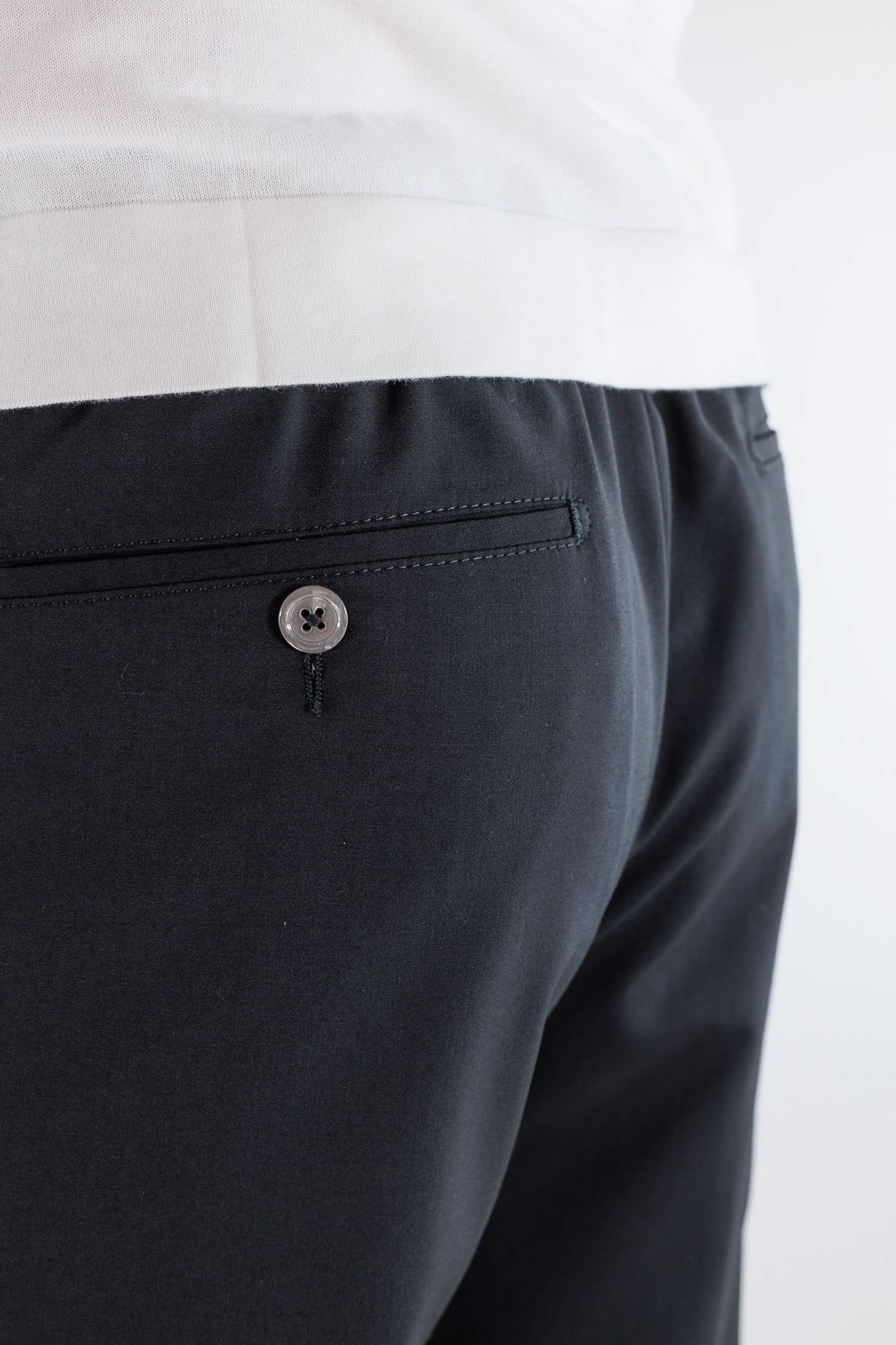 PESCAROLO Pantaloni "Manu" Lana Seta Nero