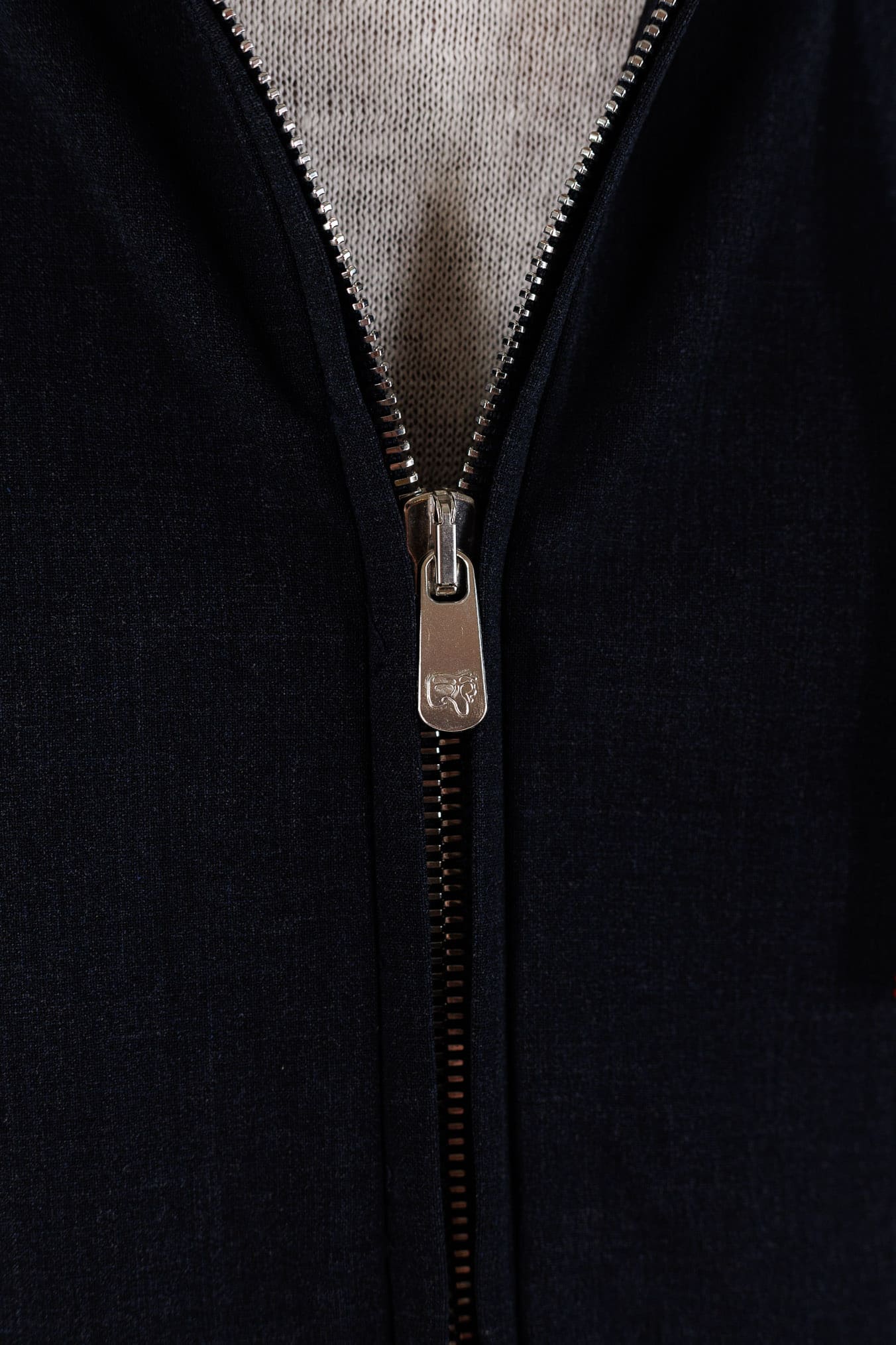 PESCAROLO Felpa Cappuccio Jersey Lana Crêpe Blu