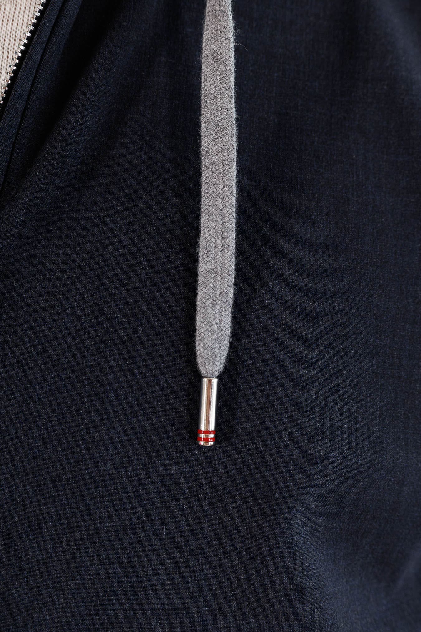 PESCAROLO Felpa Cappuccio Jersey Lana Crêpe Blu