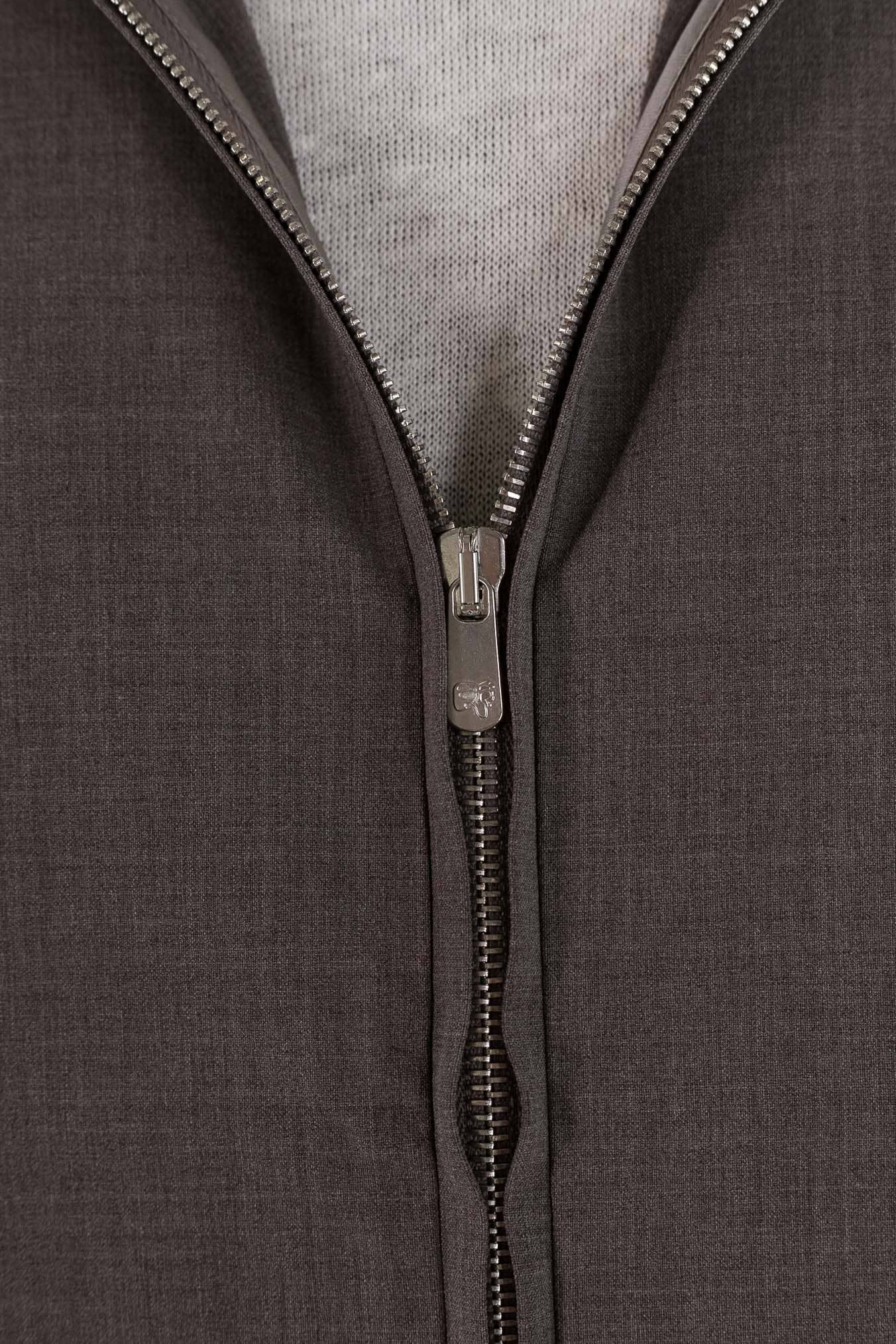 PESCAROLO Felpa Cappuccio Jersey Lana Crêpe Tortora