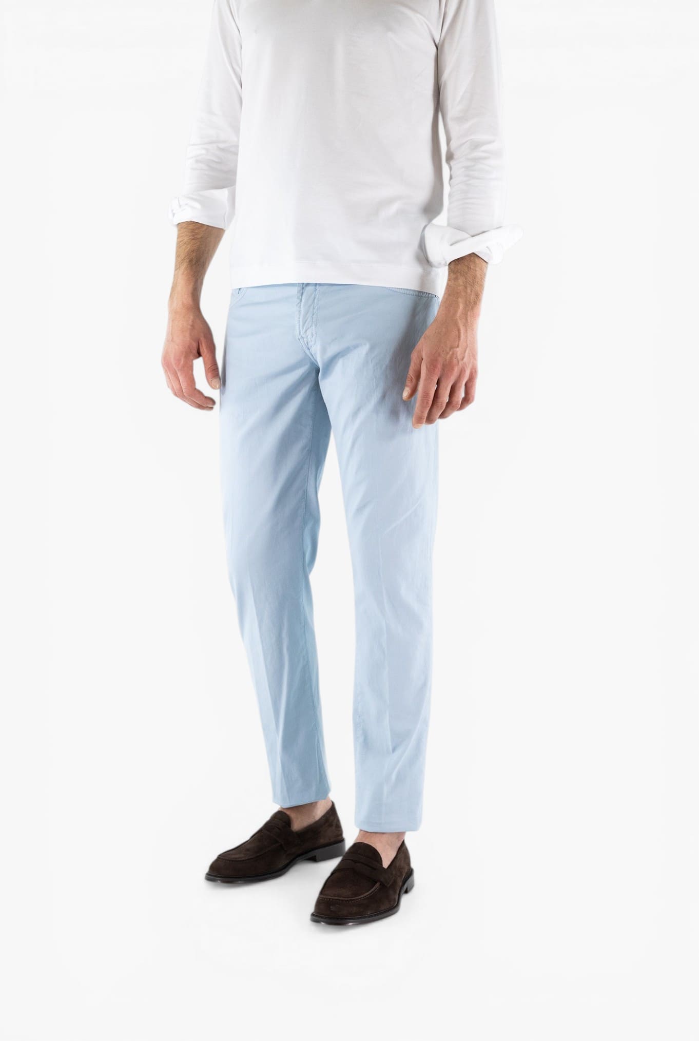 PESCAROLO Pantaloni "Nerano" 5 Tasche Celeste