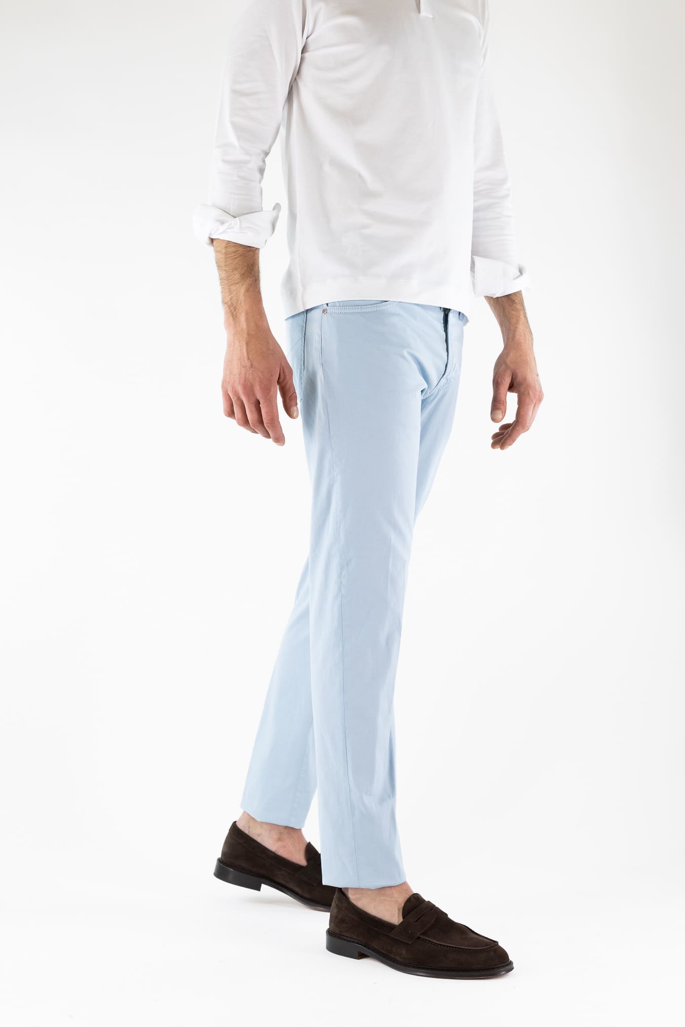 PESCAROLO Pantaloni "Nerano" 5 Tasche Celeste