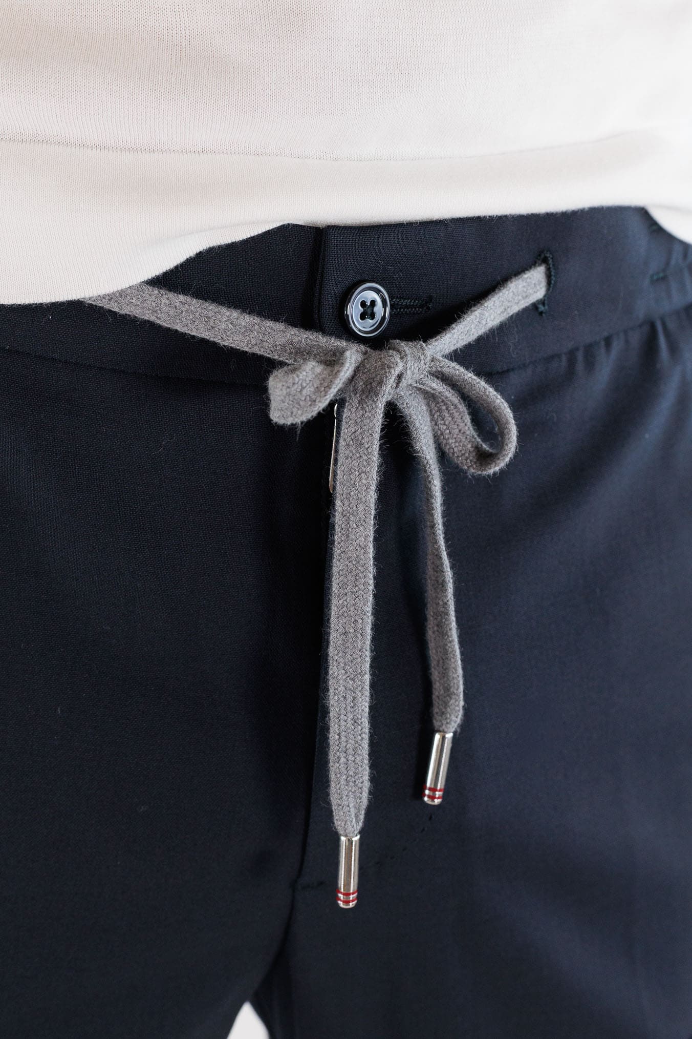 PESCAROLO Pantaloni "Tor" Cargo Coulisse Lana Blu