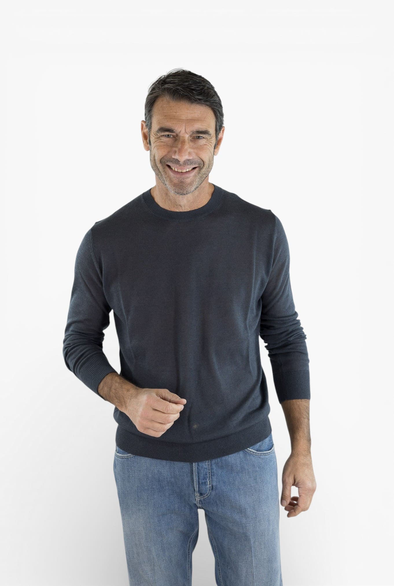 PIACENZA CASHMERE Girocollo Superlight Seta Cashmere Antracite