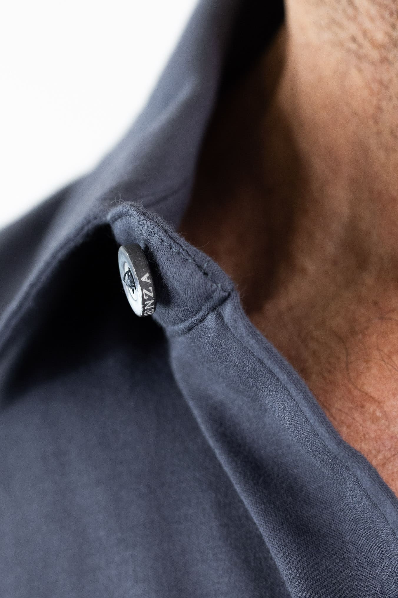 PIACENZA CASHMERE Camicia Jersey Cotone Interlock Blu Ardesia