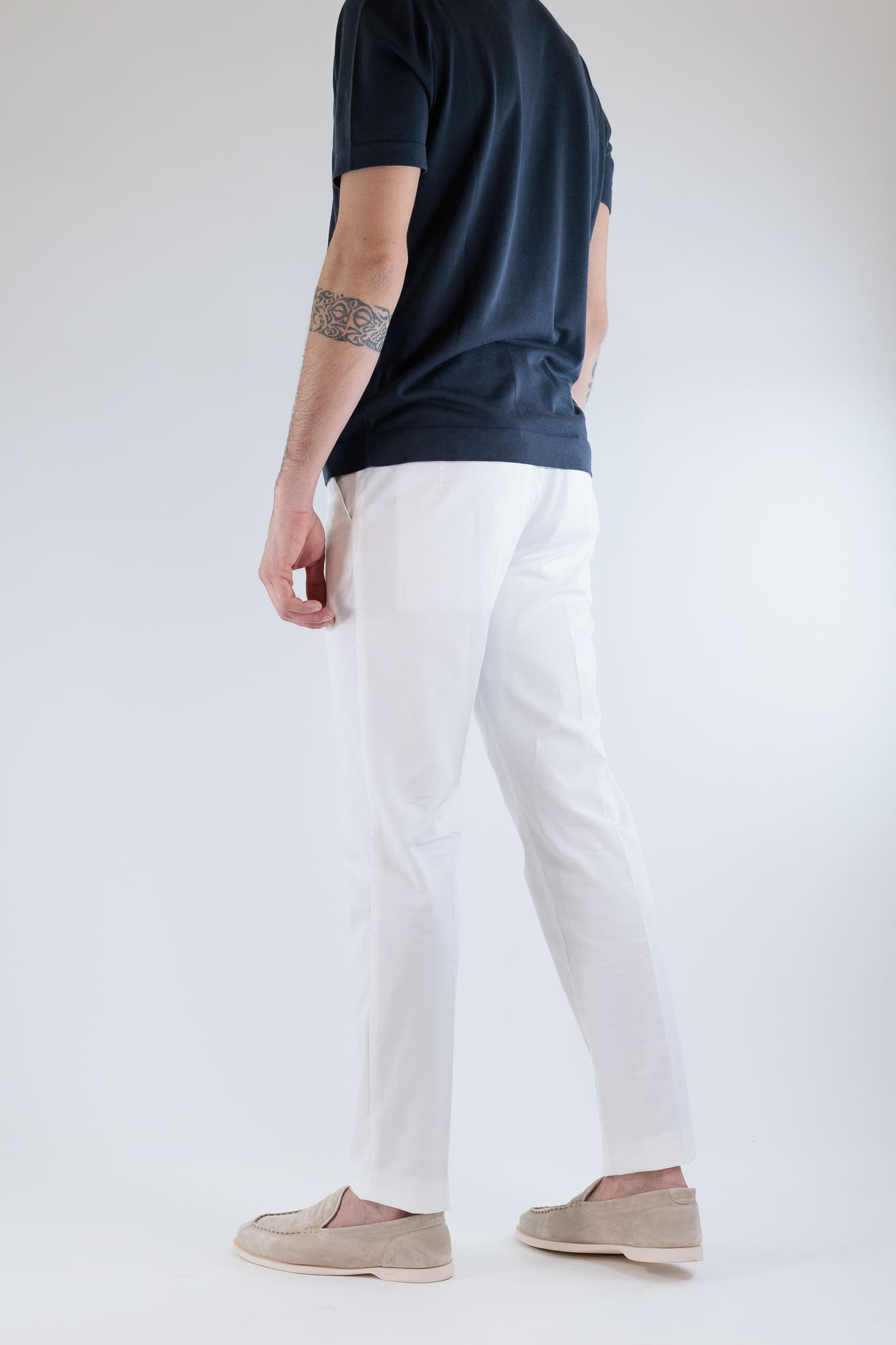 PT Pantaloni Misto Cotone Twill Stretch Bianco