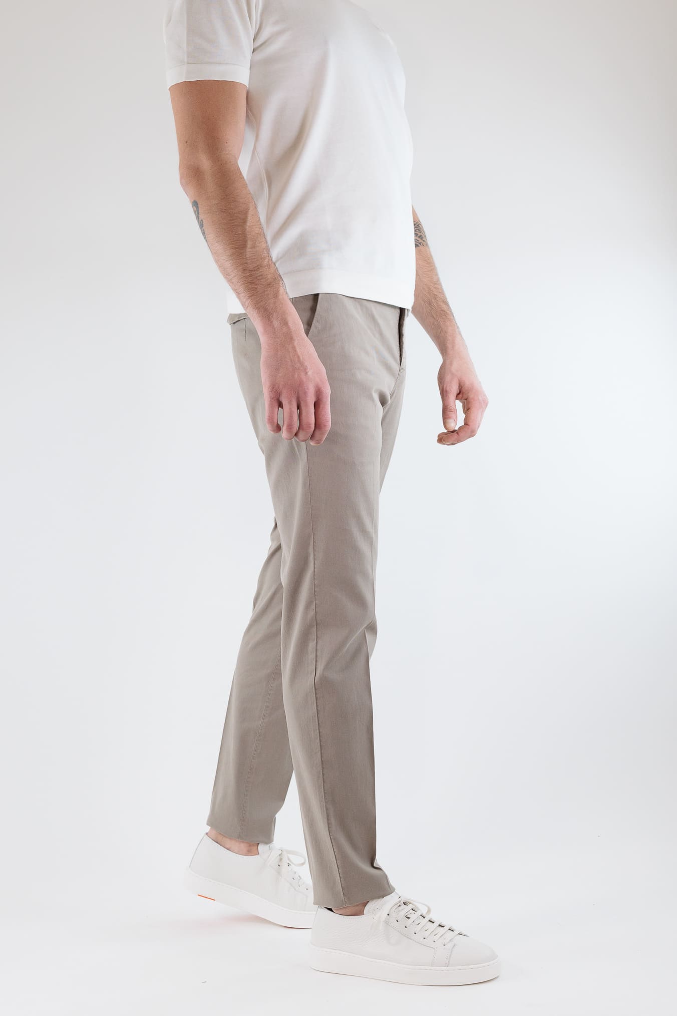 PT Pantaloni Misto Cotone Twill Stretch Beige