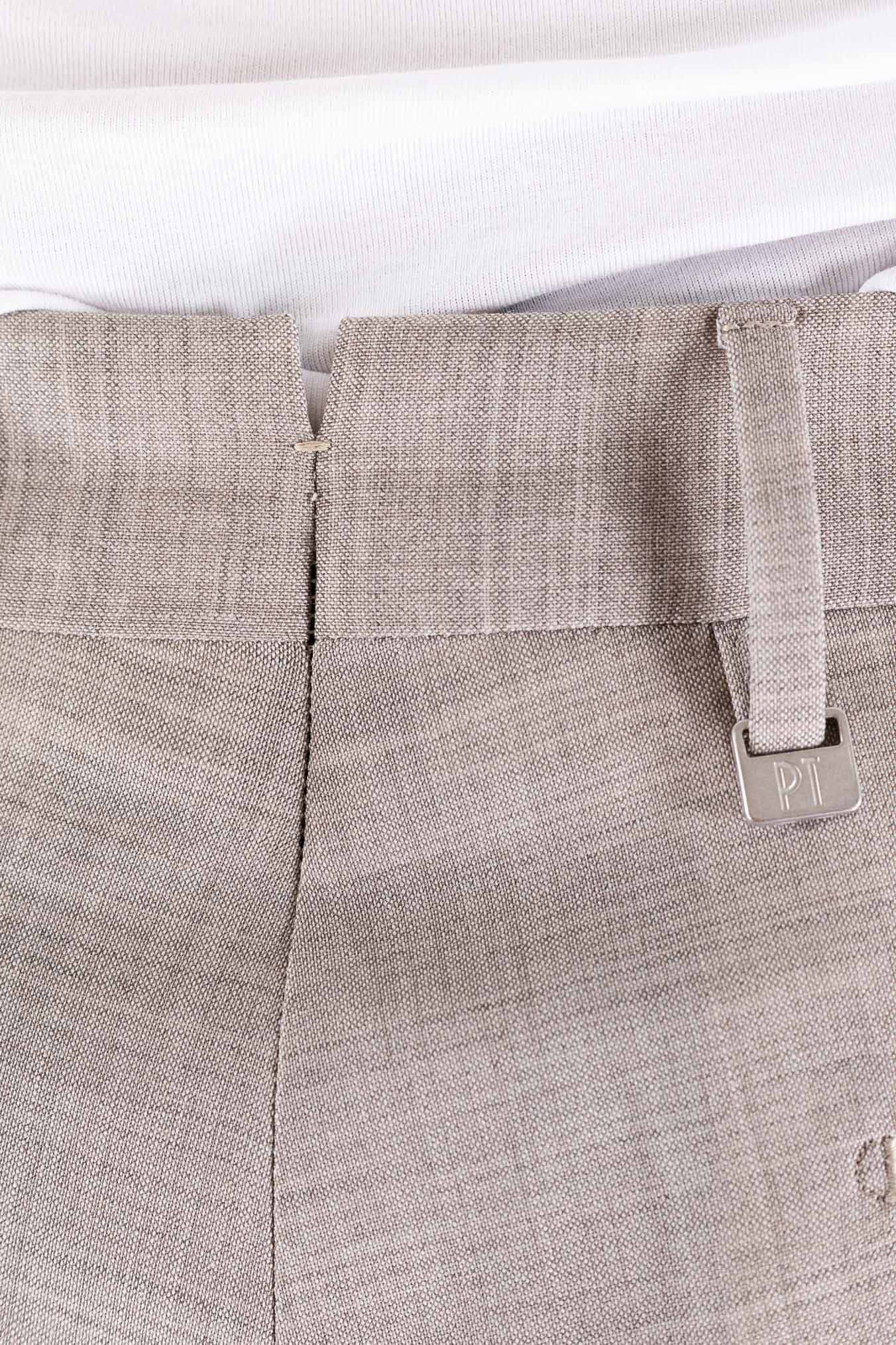 PT Pantaloni Fresco Lana Pinces Beige Chiaro