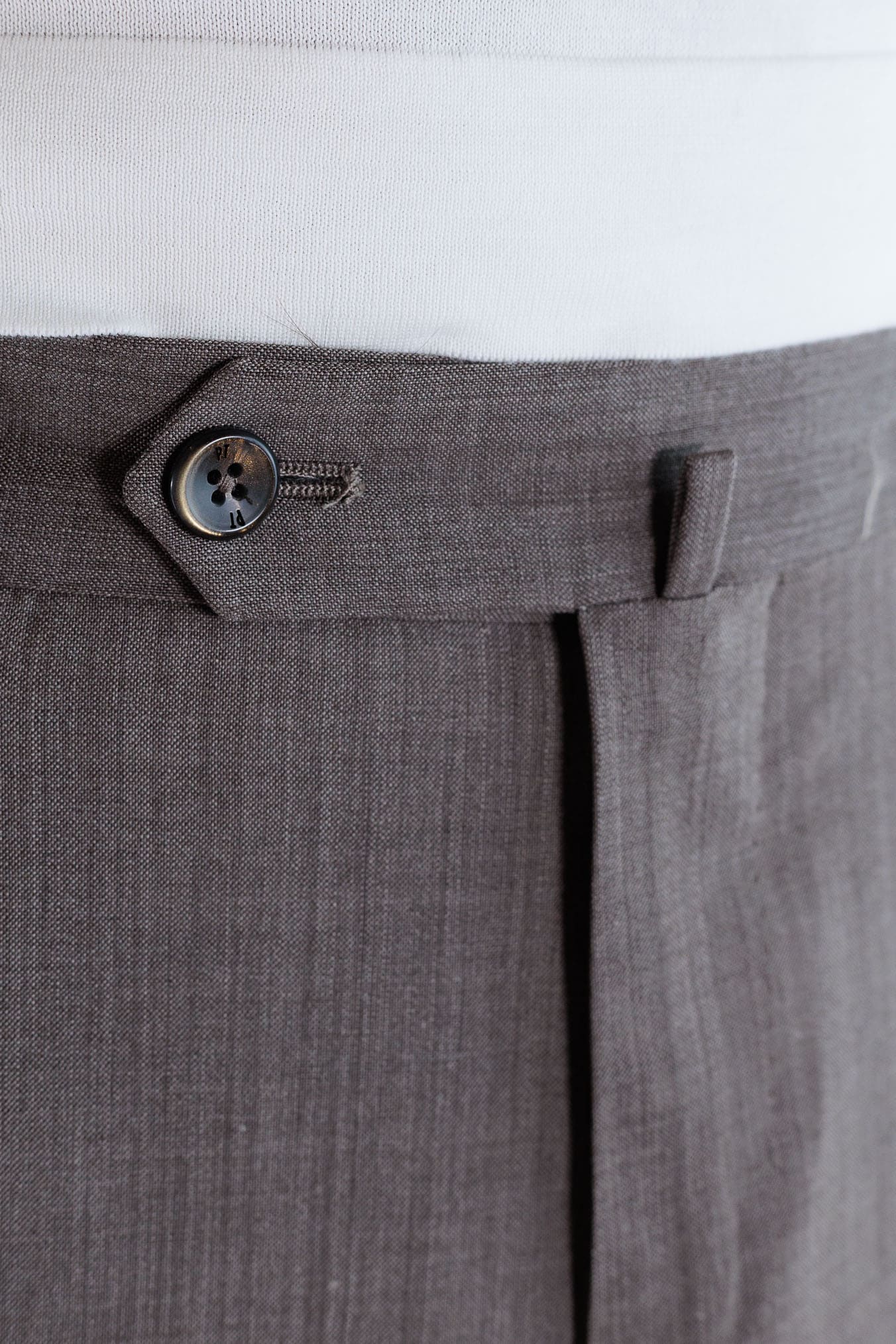 PT Pantaloni Fresco Lana Armatura Tela Tortora