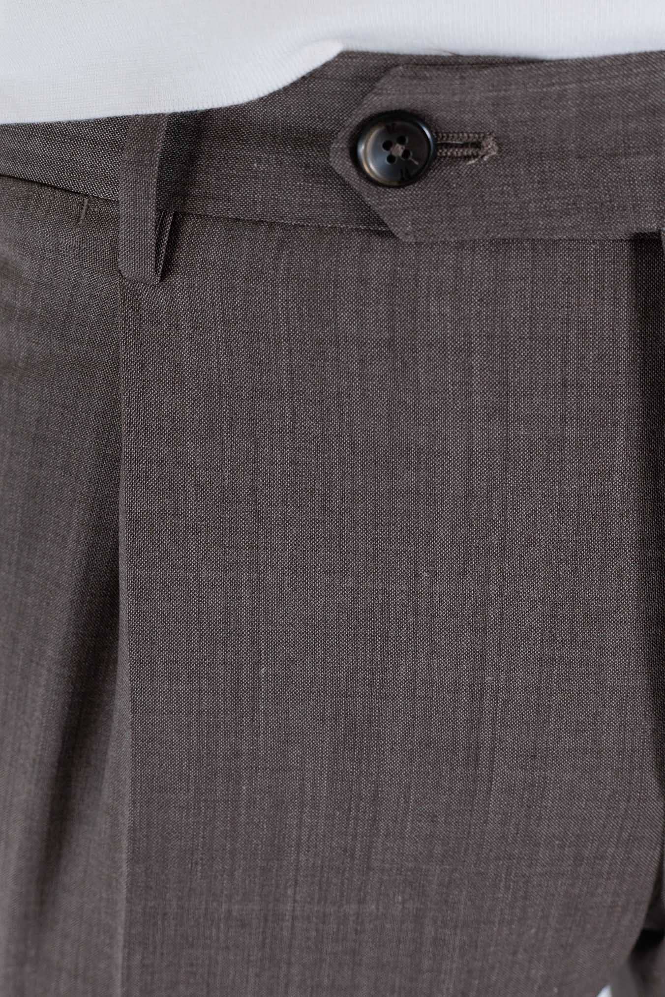 PT Pantaloni Fresco Lana Armatura Tela Tortora