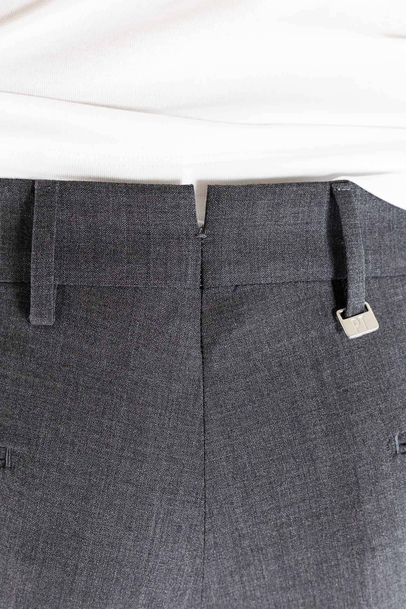 PT Pantaloni Fresco Lana Armatura Tela Grigio