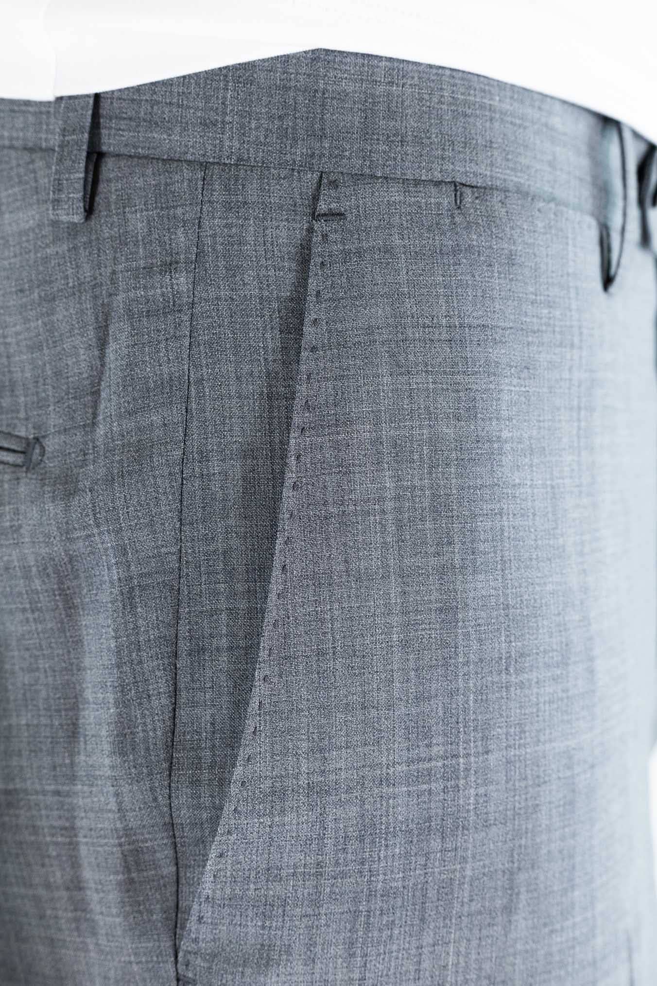 PT Pantaloni Fresco Lana Pinces Grigio Medio