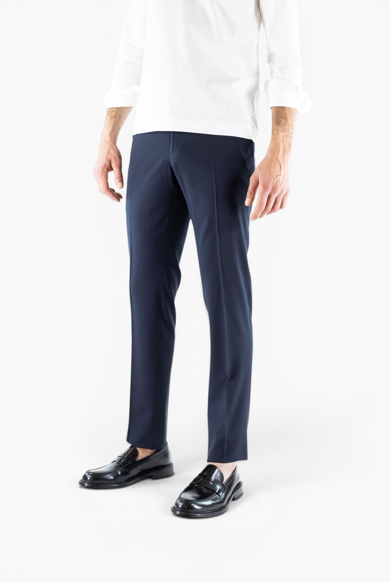 PT Pantaloni Fresco Lana Blu