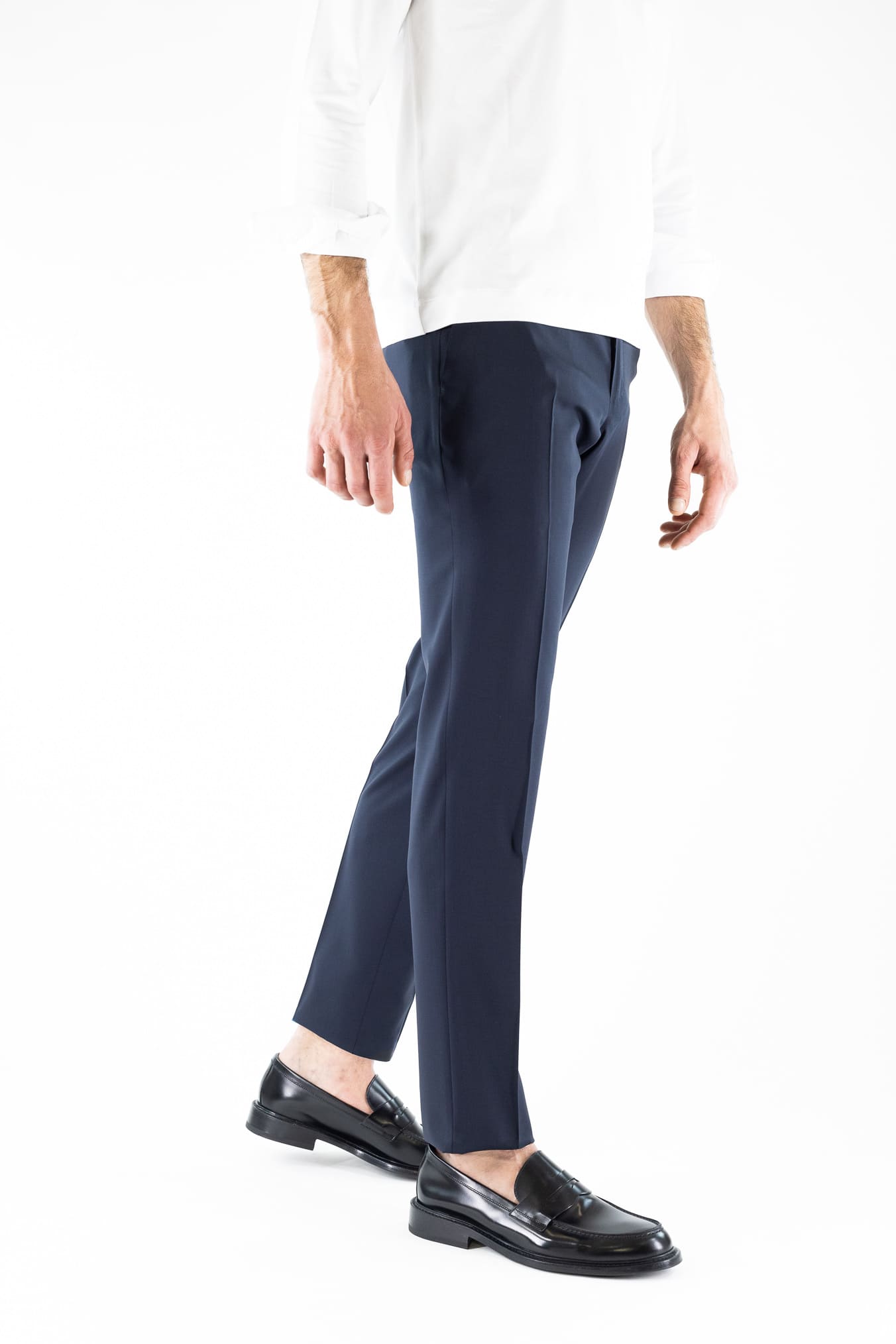 PT Pantaloni Fresco Lana Blu