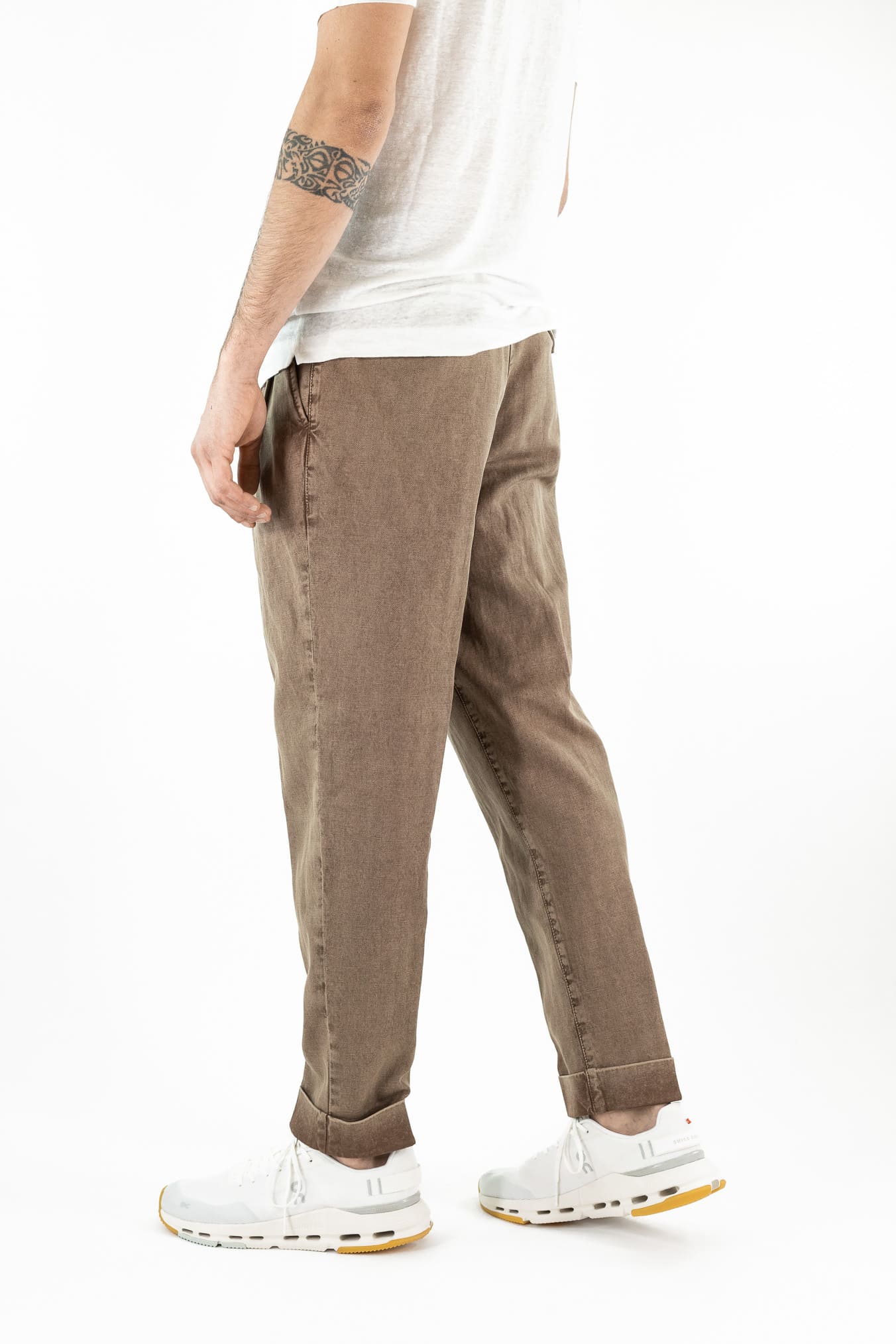 PT Pantaloni Chevron "Reworked" Carrot Fit Old Dyed Marrone