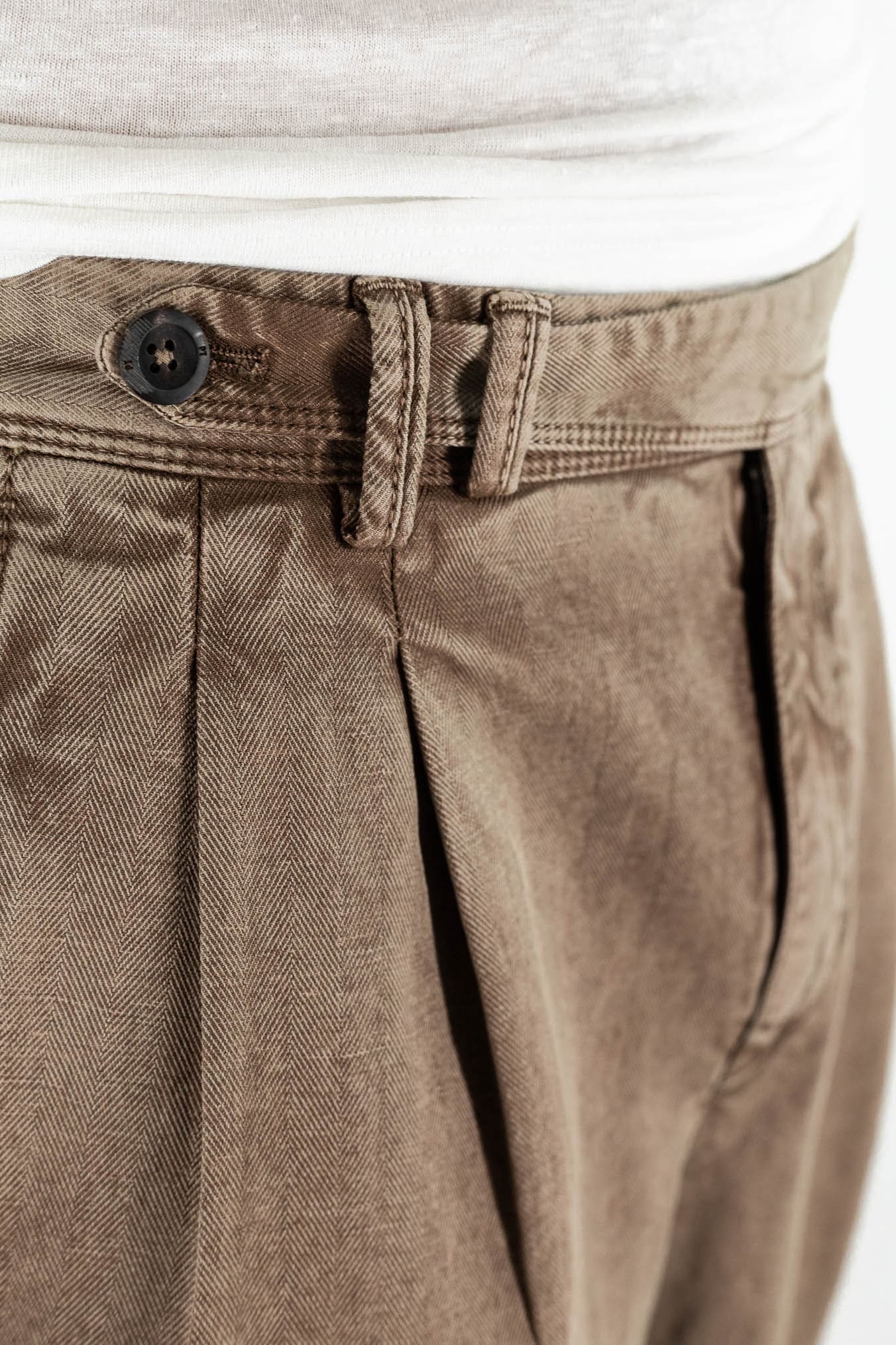 PT Pantaloni Chevron "Reworked" Carrot Fit Old Dyed Marrone