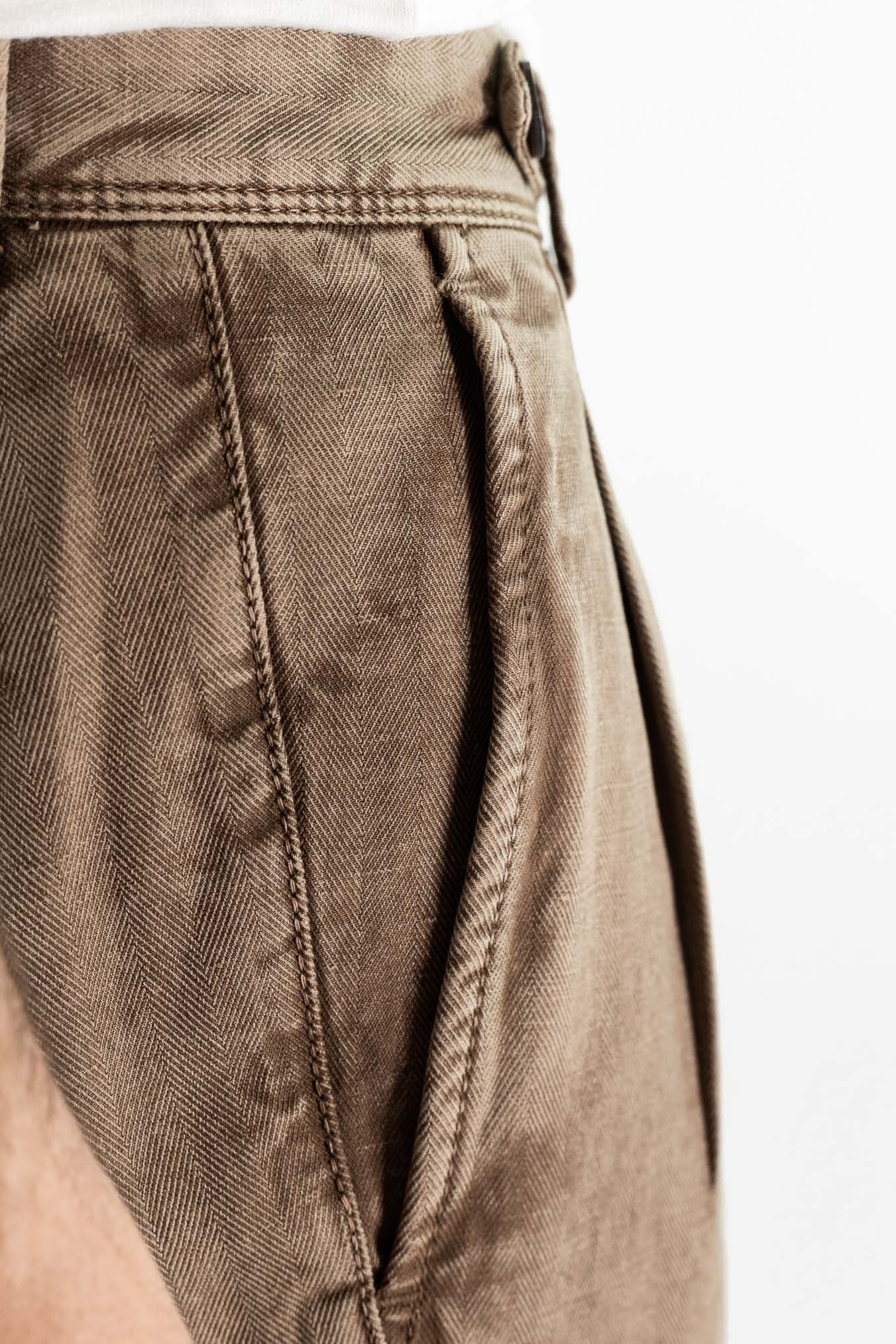 PT Pantaloni Chevron "Reworked" Carrot Fit Old Dyed Marrone