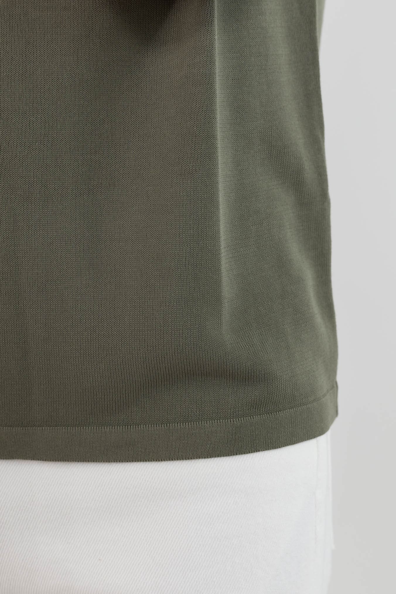 ROBERTO COLLINA Girocollo Cotone Maniche Corte Verde Militare