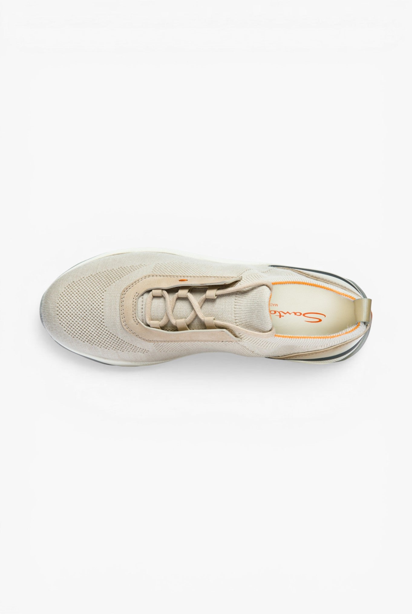 SANTONI Sneakers Calzino in Maglia Beige Chiaro
