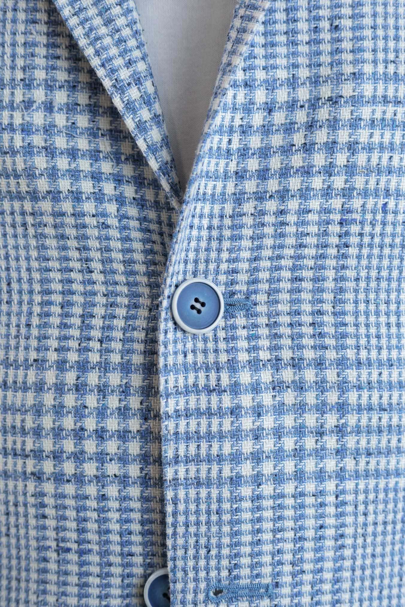 SARTORIO Giacca Principe di Galles Celeste