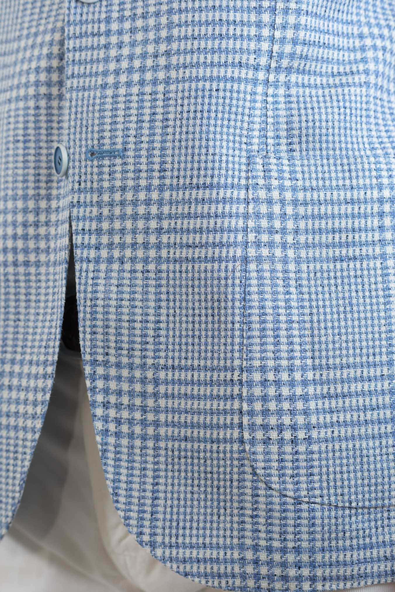 SARTORIO Giacca Principe di Galles Celeste