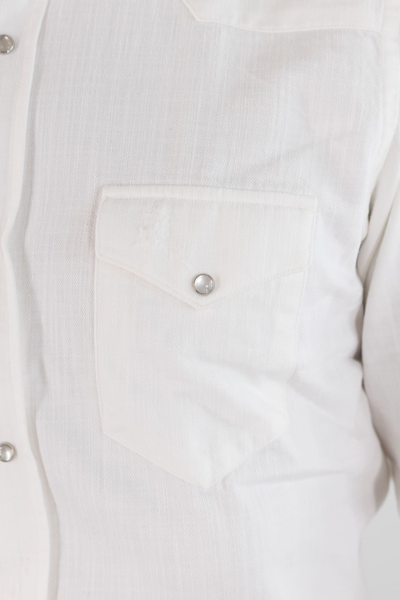 SARTORIO Camicia Texana Denim Bianco