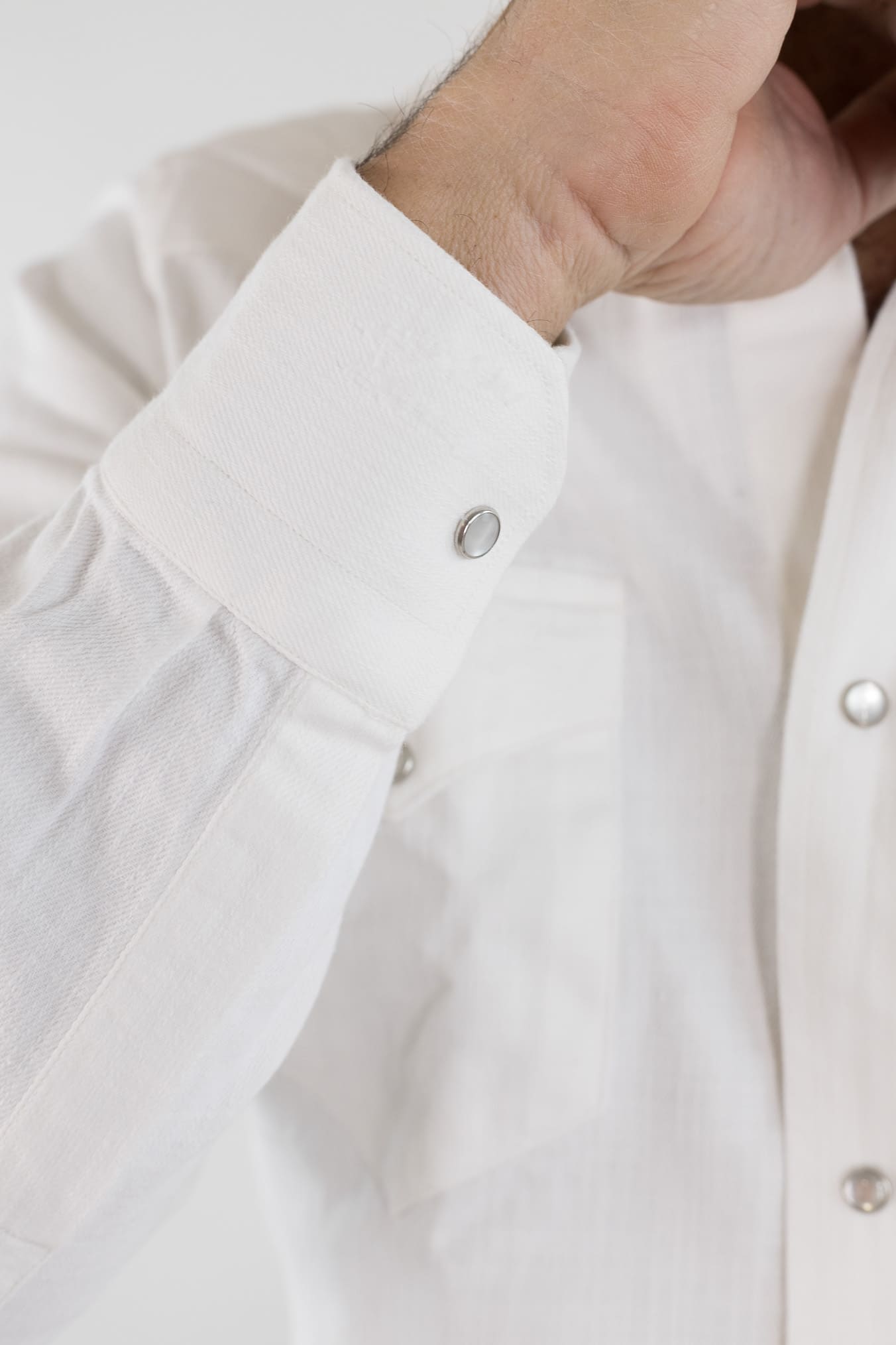 SARTORIO Camicia Texana Denim Bianco