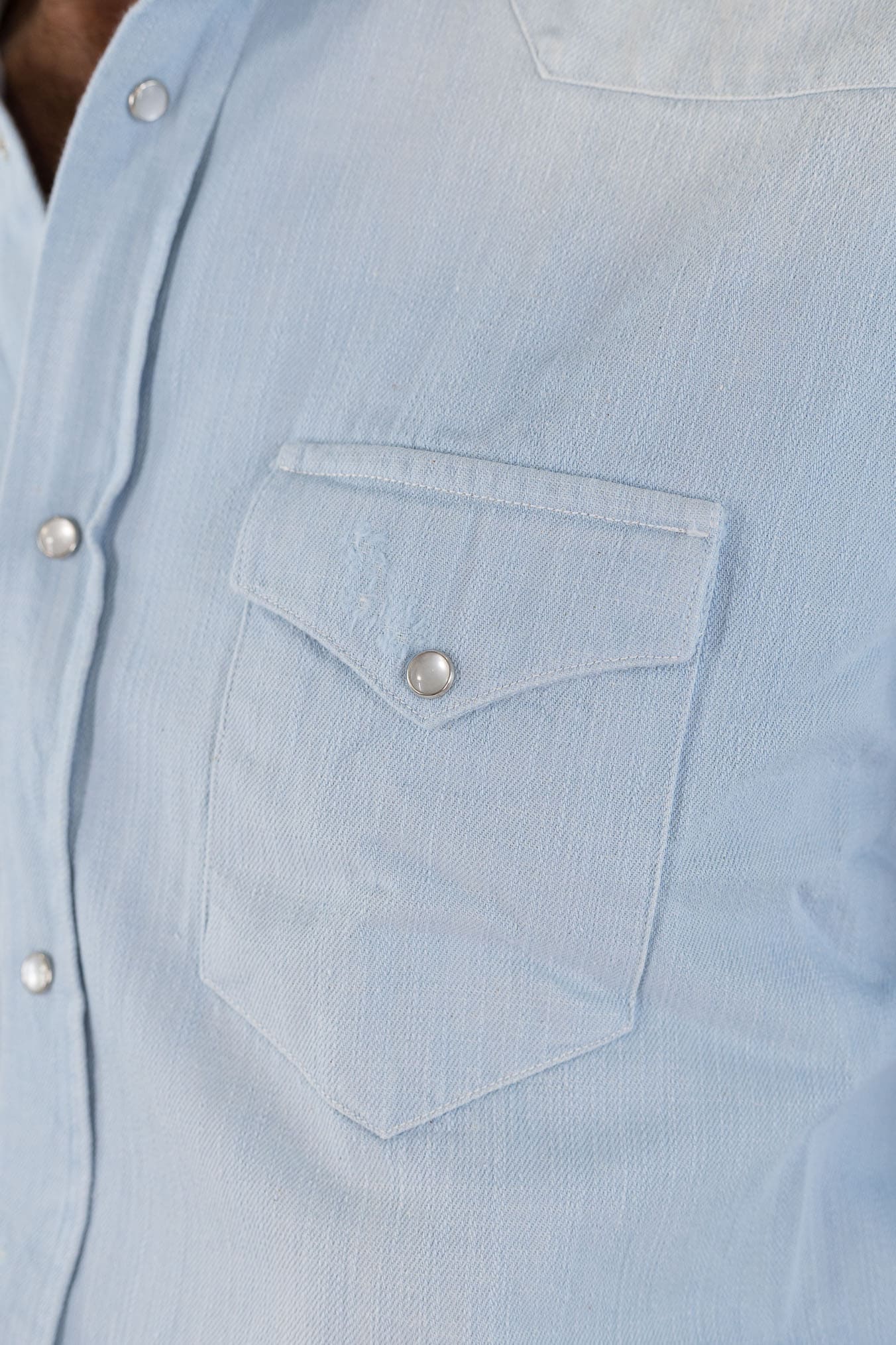 SARTORIO Camicia Texana Denim Celeste