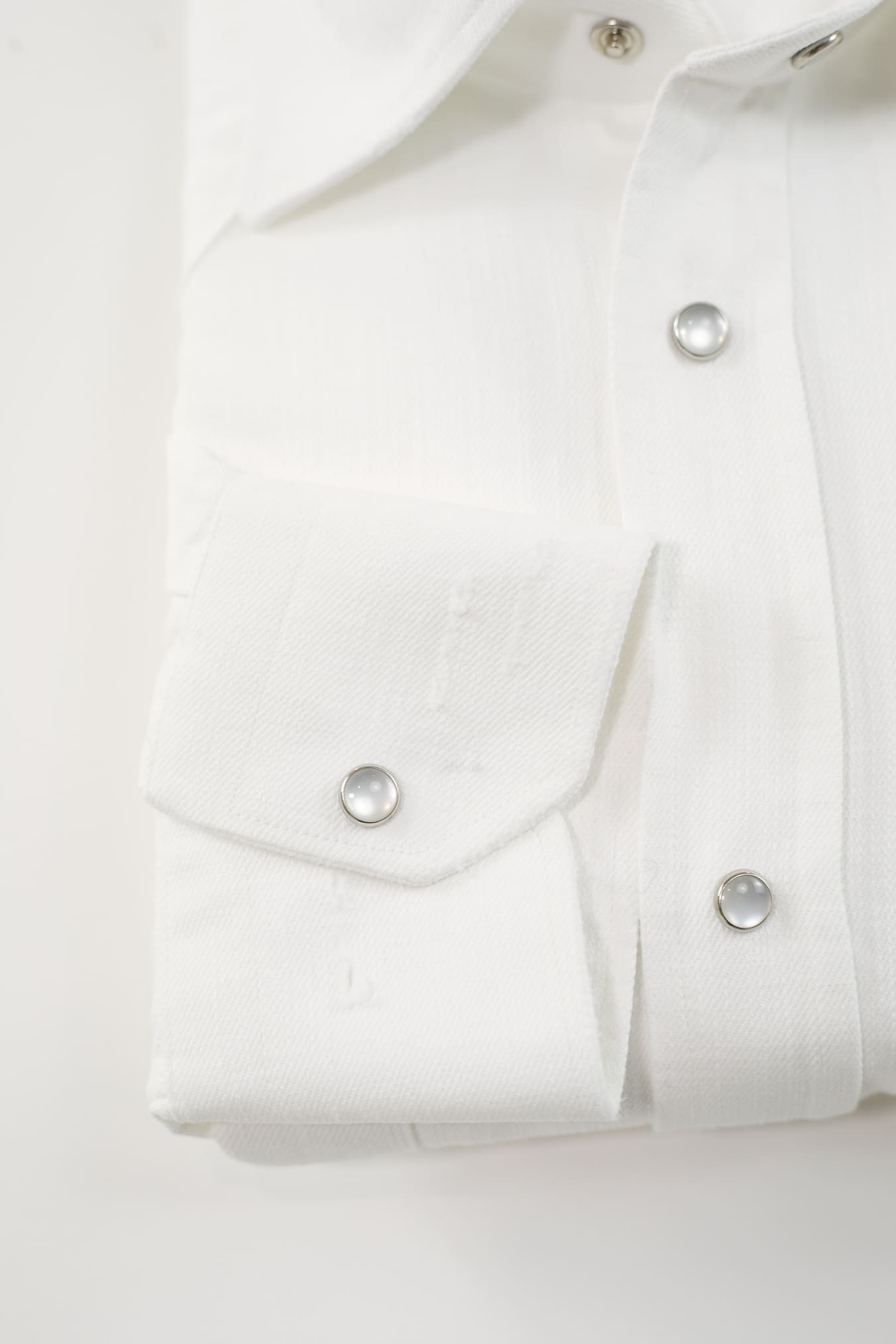 SARTORIO Camicia Denim Texana Bianca